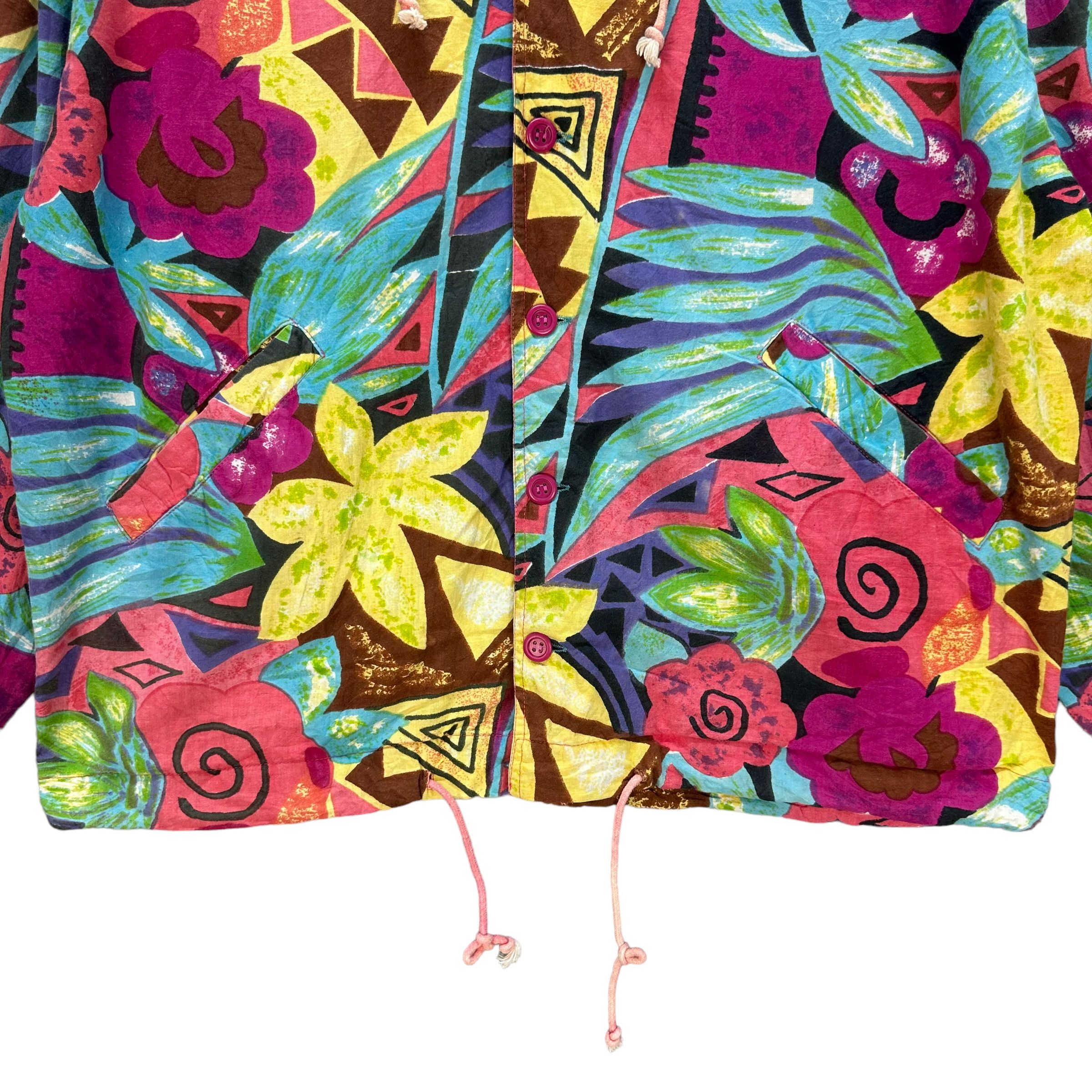 Japanese Brand CASUAL LIFE FULL PRINT BUTTON HOODIE JACKET #8465-010 Size US L / EU 52-54 / 3 - 3 Thumbnail