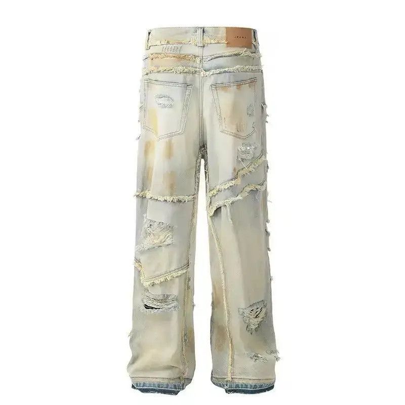 Japanese Brand Streetwear Washed Hole Ripped Y2k Jeans Size US 34 / EU 50 - 3 Thumbnail