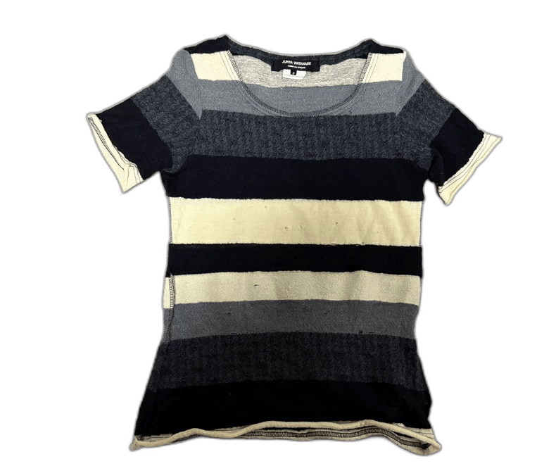 Junya Watanabe Junya Watanabe Vintage Striped Knit Short Sleeve Size M / US 6-8 / IT 42-44 - 1 Thumbnail