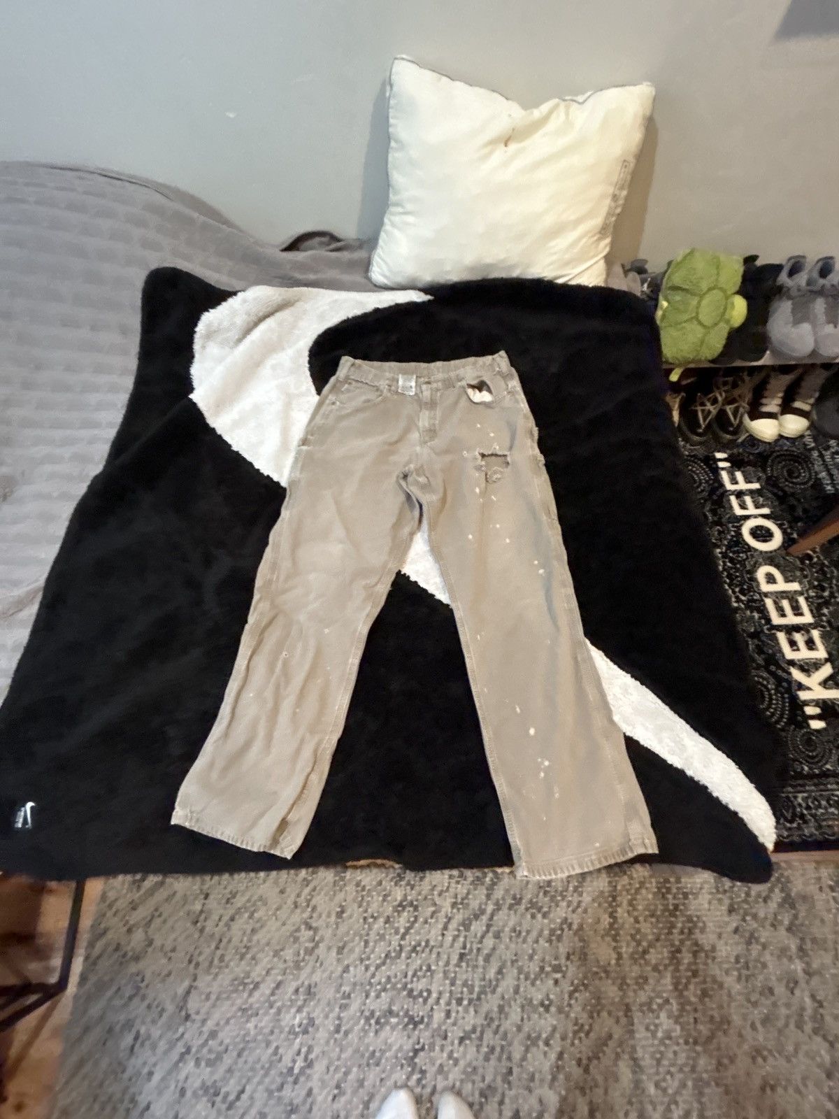 Carhartt × Vintage Carhartt grey carpenter pants Size US 35 - 2 Thumbnail