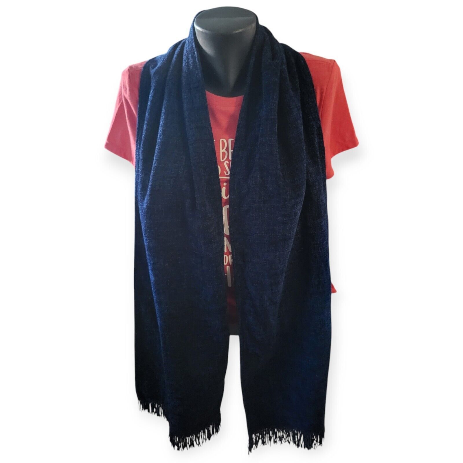 Other Weave Of The Irish Scarf Handcrafted Blue W/ Fringe Ireland Size ONE SIZE - 1 Thumbnail