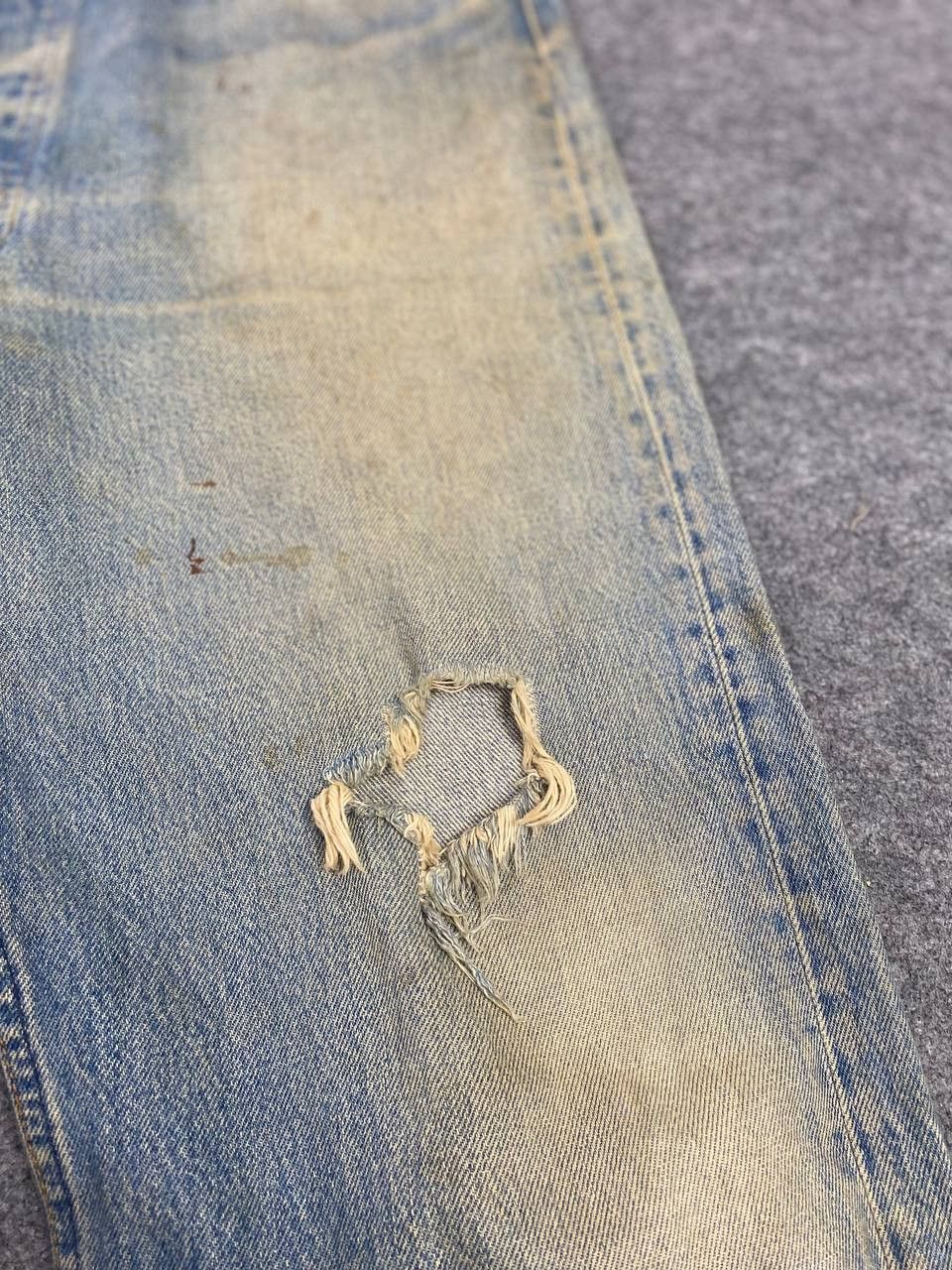 Levi's vintage levis 501-0000 distressed denim nice design Size US 38 / EU 54 - 11 Thumbnail