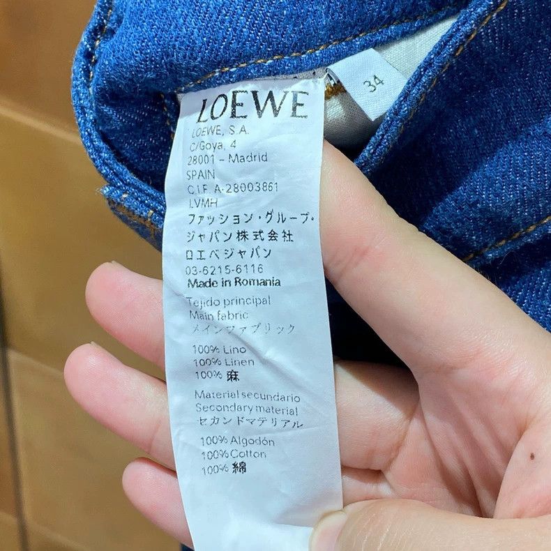 Loewe LOEWE Blue floral rolled-up jeans Size 42" / US 20 - 4 Thumbnail