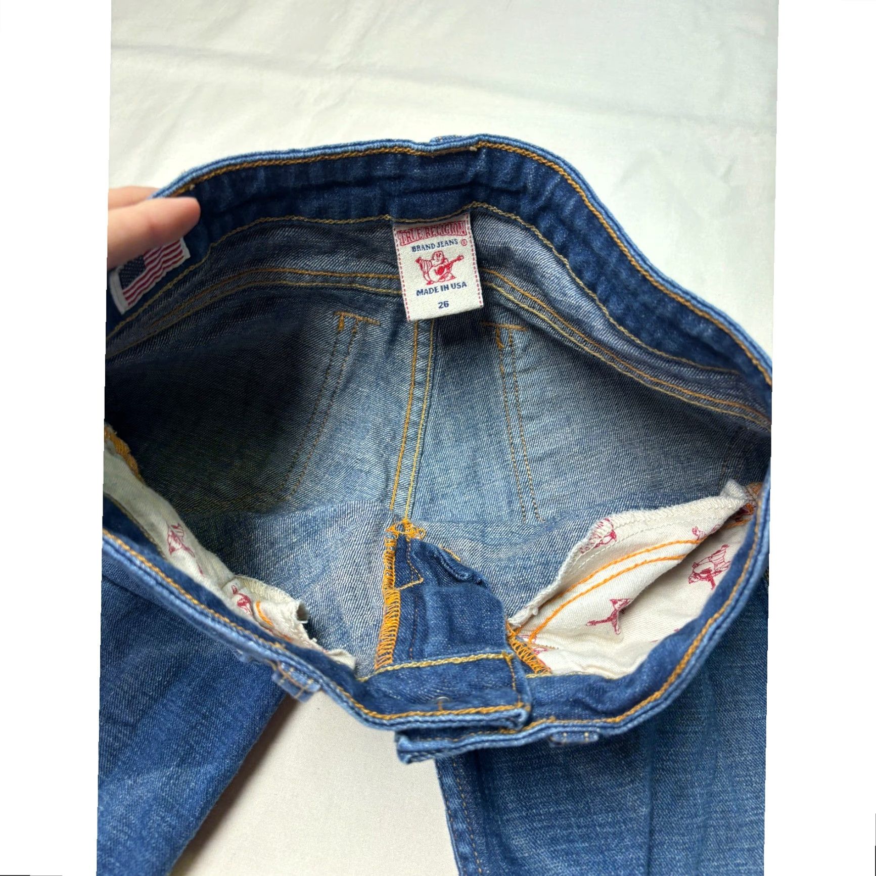True Religion VINTAGE True Religion Stella Skinny Jeans Womens 26X29 Blue Medium Wash USA Embroidered Pockets Stretch Y2K Women 26 29in Size 26" / US 2 / IT 38 - 4 Thumbnail