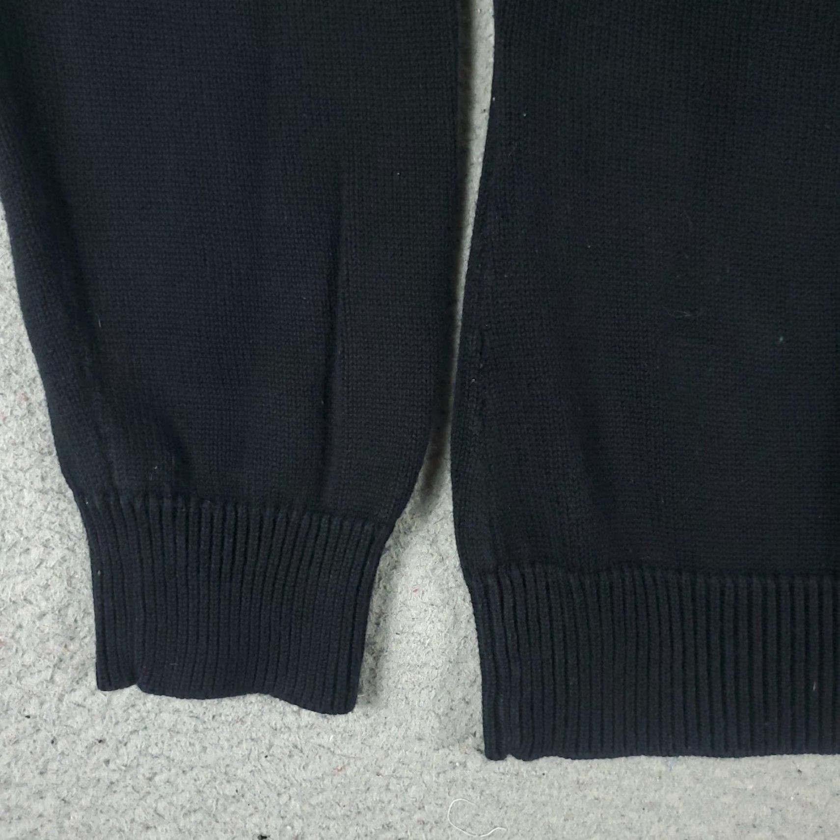 Ralph Lauren Lauren Ralph Lauren Sweater Full Zip Womens Large Black Solid Knit Mock Neck Long Sleeve Size L / US 10 / IT 46 - 4 Thumbnail