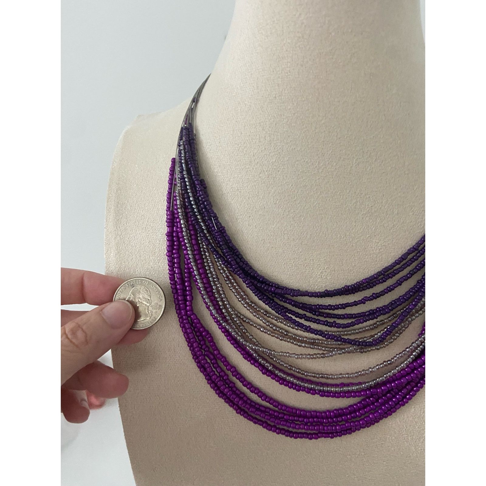 Other Mixit layered purple bead necklace Size ONE SIZE - 2 Thumbnail