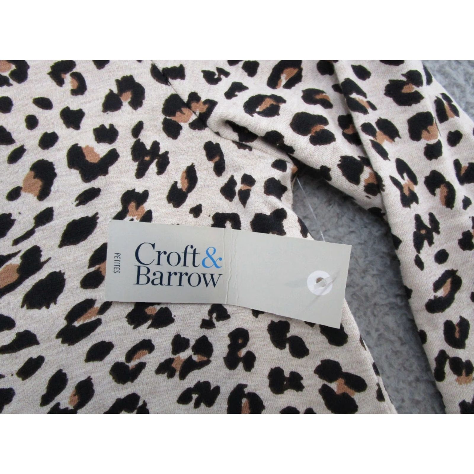 Croft & Barrow Croft & Barrow Women's Sweater Leopard Print Extra Soft NEW PXS Petite Size XS / US 0-2 / IT 36-38 - 2 Thumbnail
