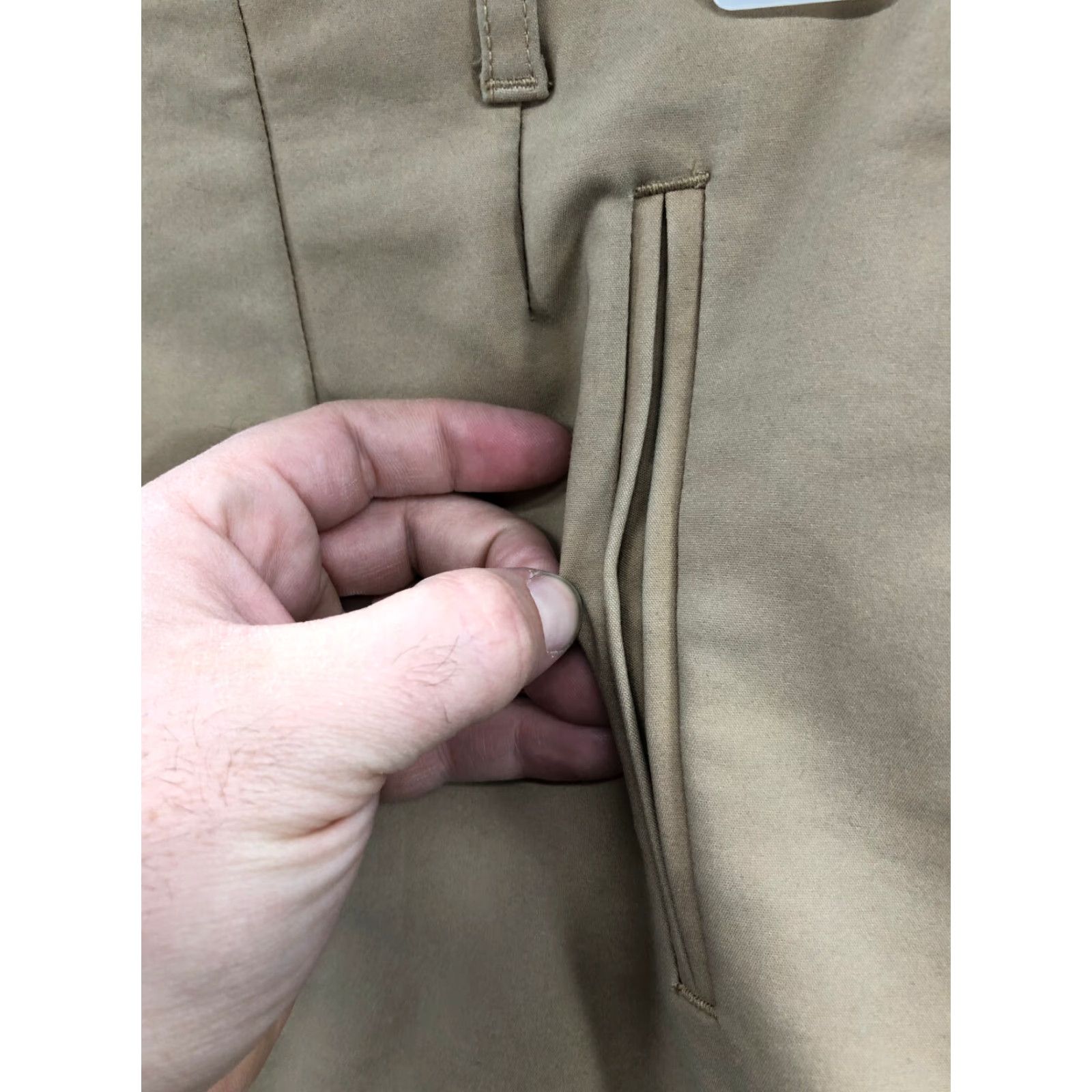 H&M H&M Skirt Womens Midi Mini Beige Cotton Logo 6 Juniors Button Pockets? Size 28" / US 6 / IT 42 - 5 Thumbnail