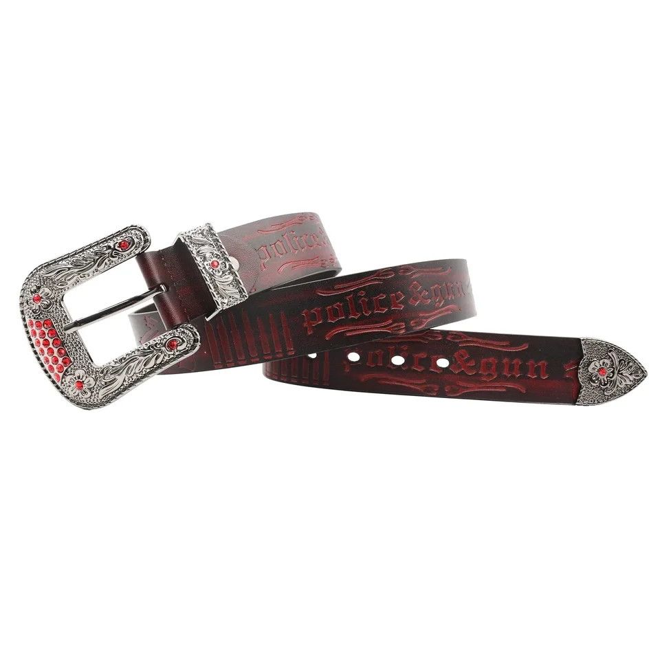 Japanese Brand Cowboy gun & bullet embossed design belt Size ONE SIZE - 3 Thumbnail