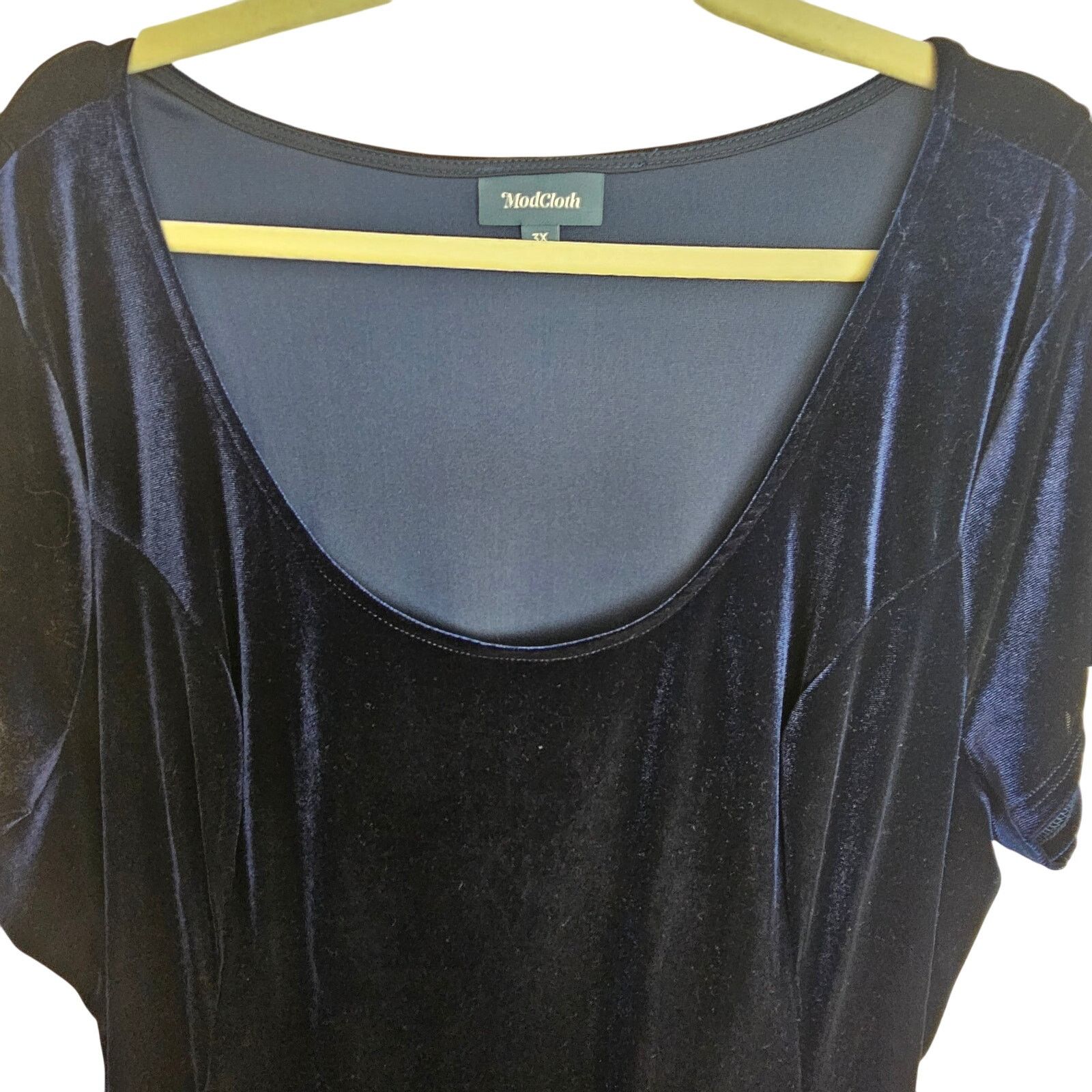 Philippe Model Modcloth Womens Velvet Mini Dress Size 3X Cocktail Wedding Size 3XL / US 20-22 - 2 Thumbnail