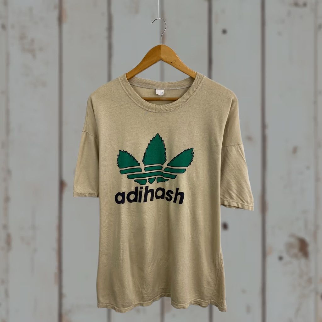 Vintage VINTAGE Cannabis Adihash T-Shirt 90s Beige XL/XXL Men Large Rare Y2K Hype Shirts Mens Size US XL / EU 56 / 4 - 1 Thumbnail