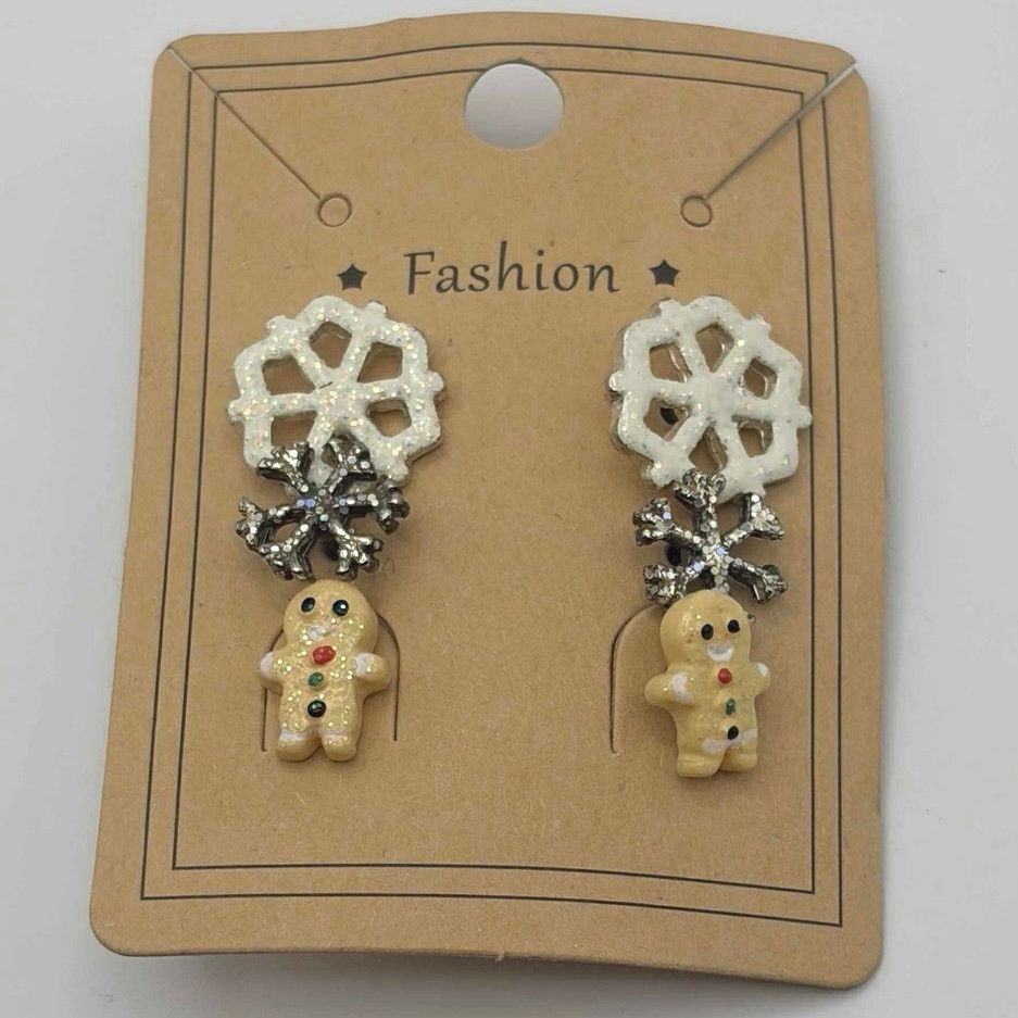 Other Silver Snowflake/Gingerbread Earring Bundle Size ONE SIZE - 1 Thumbnail