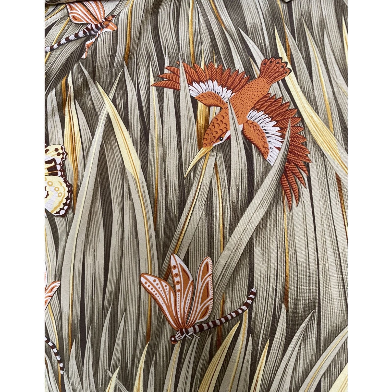Salvatore Ferragamo Salvatore Ferragamo Wrap Skirt Womens L 10 12 44 Silk Birds Size 34" / US 12 / IT 48 - 8 Thumbnail