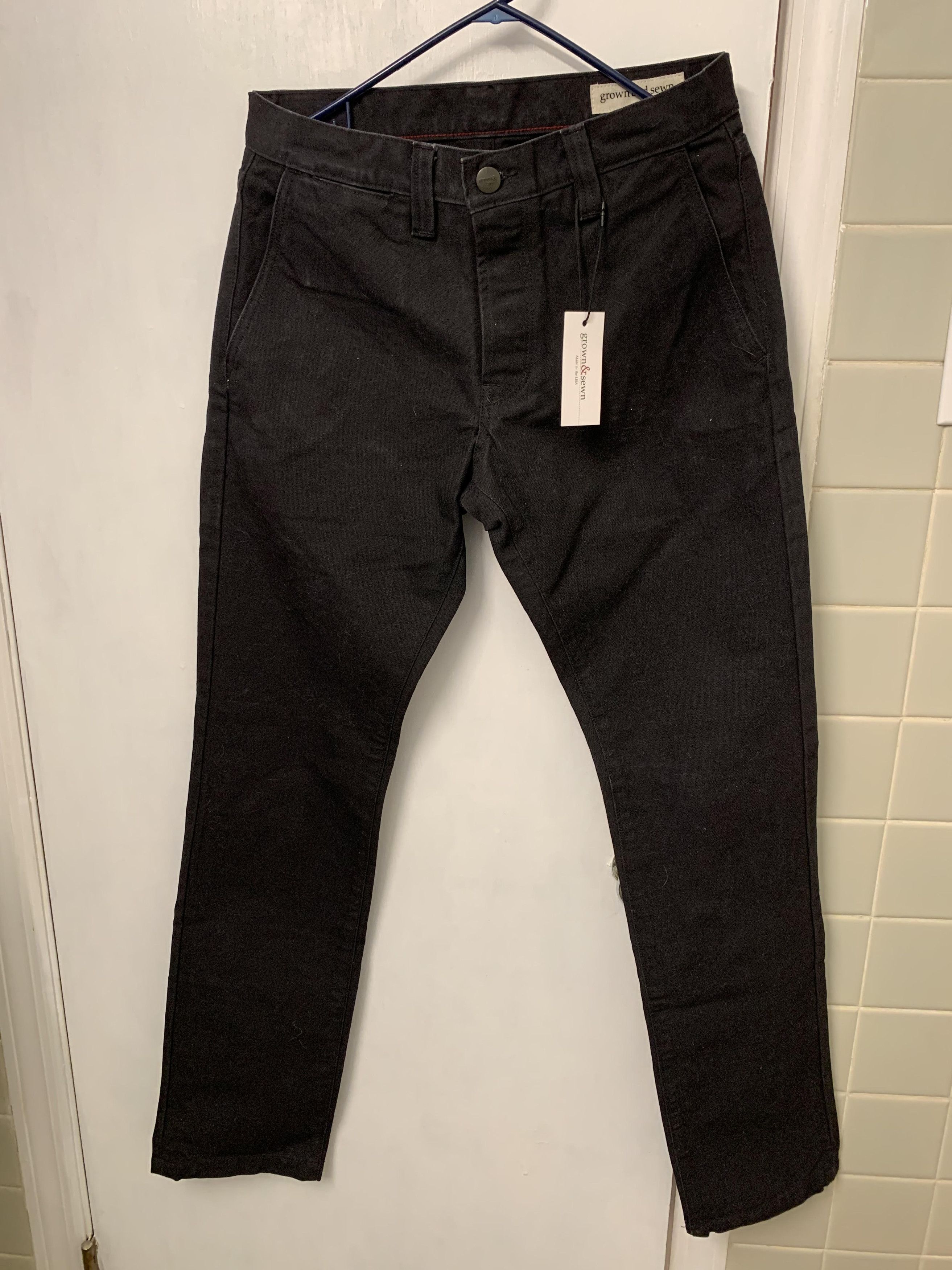 image of Grown Sewn Grown & Sewn Foundation Pant, Black Size 30, New, Men's