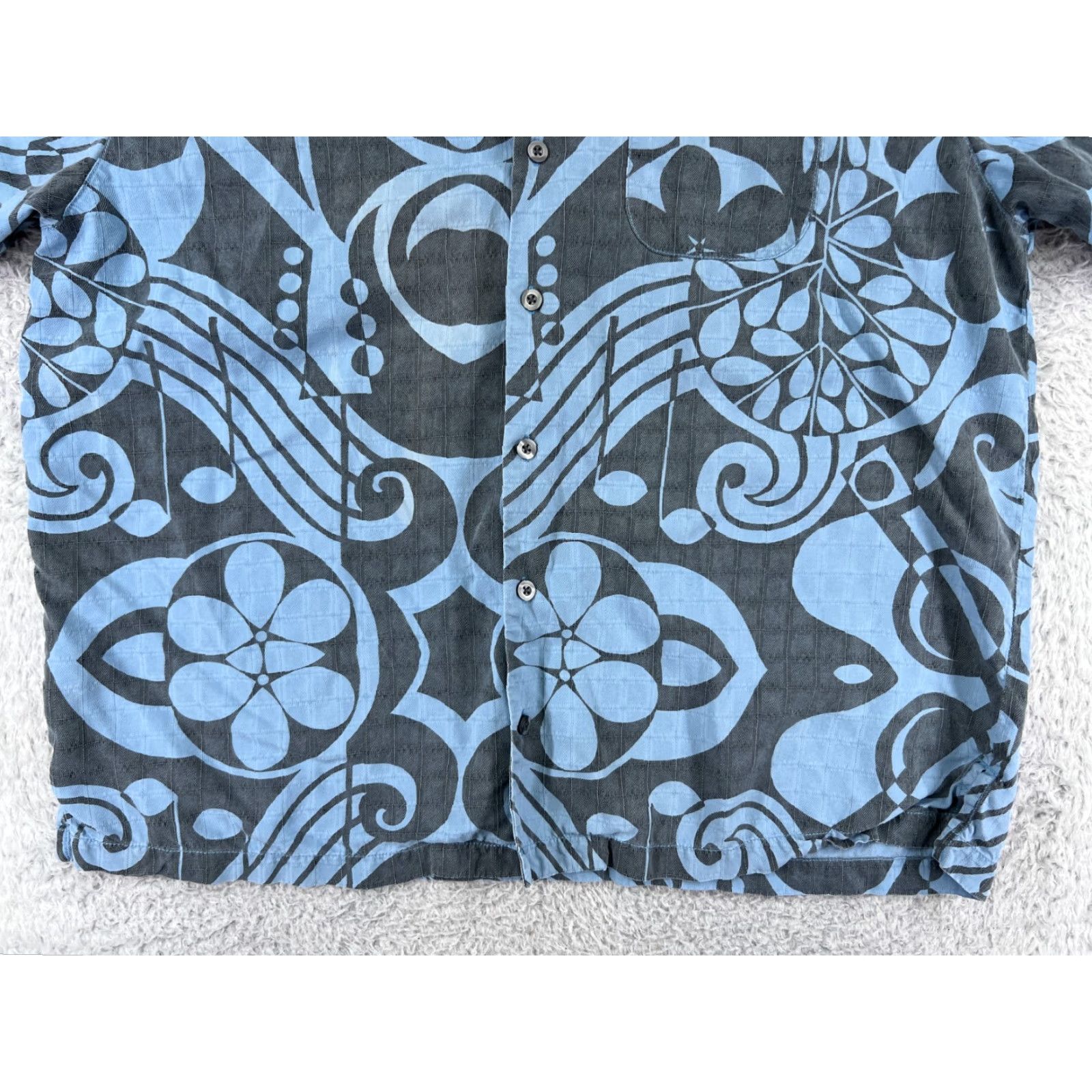 Tommy Bahama Tommy Bahama Shirt Mens Large Blue Floral Silk Hawaiian Button-Up Beach Resort Aloha Short Sleeve Mens Size US L / EU 52-54 / 3 - 7 Thumbnail