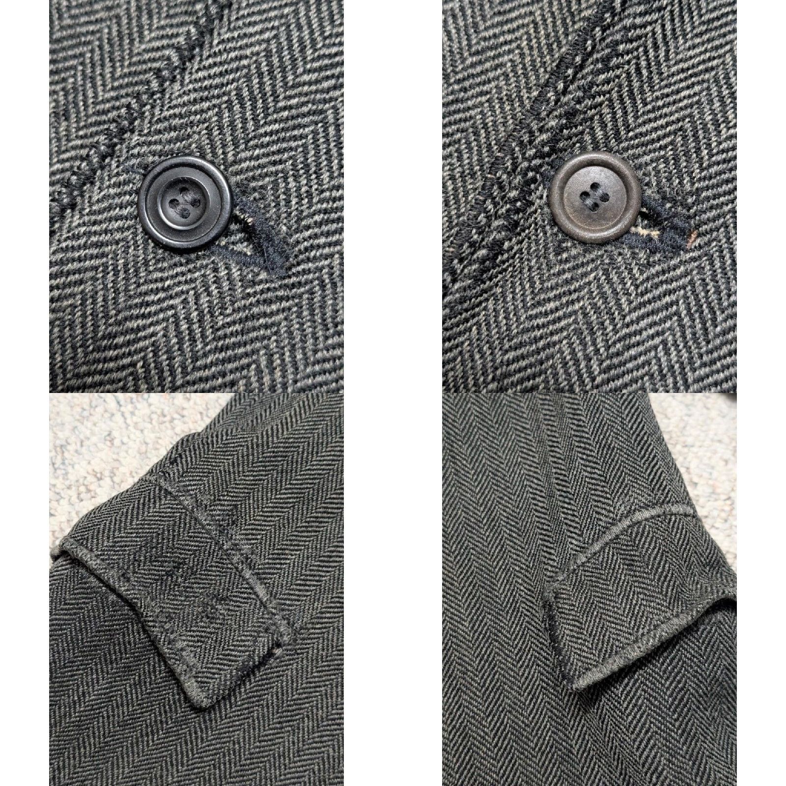 Vintage VINTAGE Rogers Peet Overcoat Tweed Herringbone Gray 40 M Coat Men Long Long Sleeve Patina 1950s USA Made Size US M / EU 48-50 / 2 - 9 Thumbnail