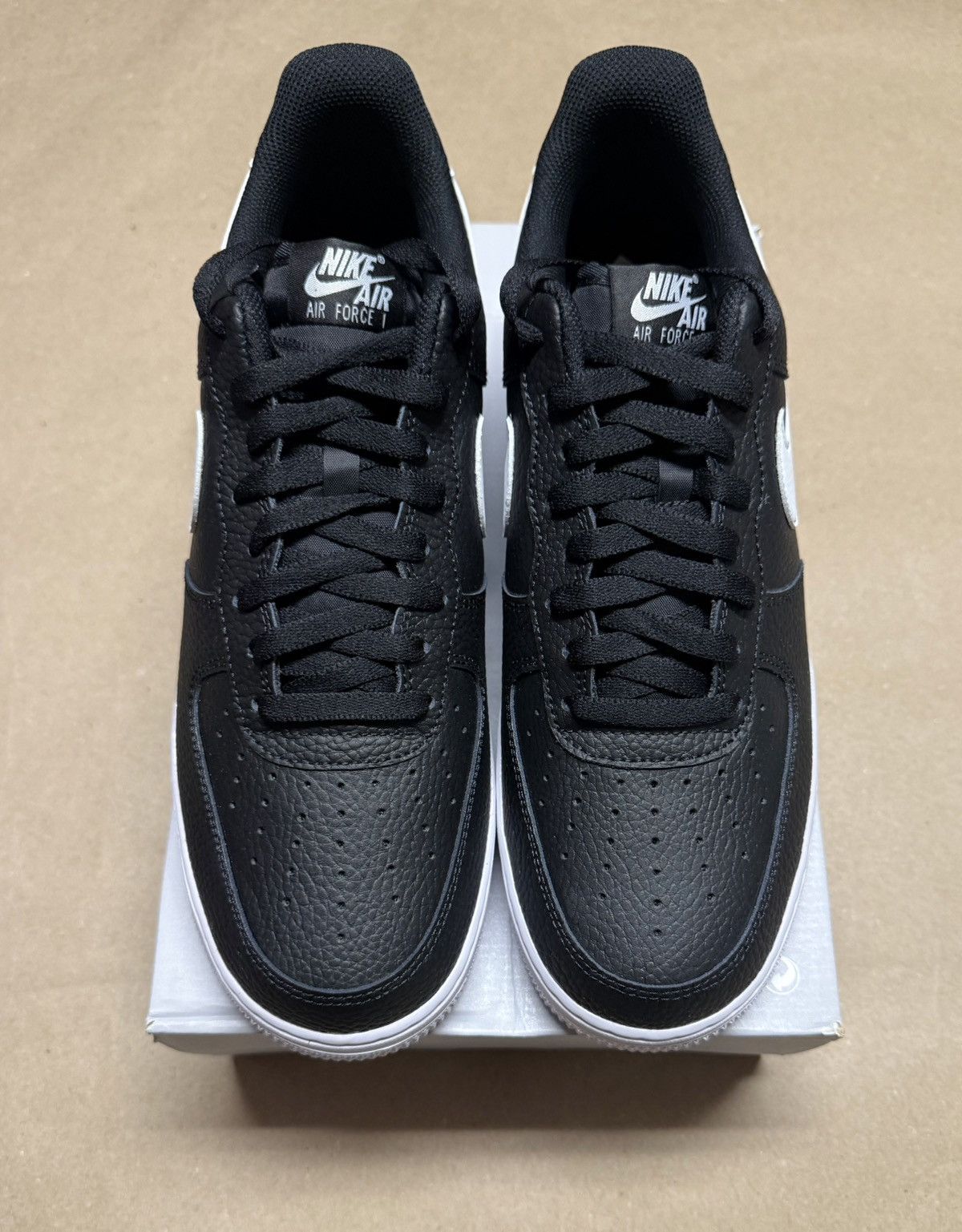Nike Nike Air Force 1 ‘07 Low AF1 Black White Tumbled Men’s sz 11 Size US 11 / EU 44 - 3 Thumbnail