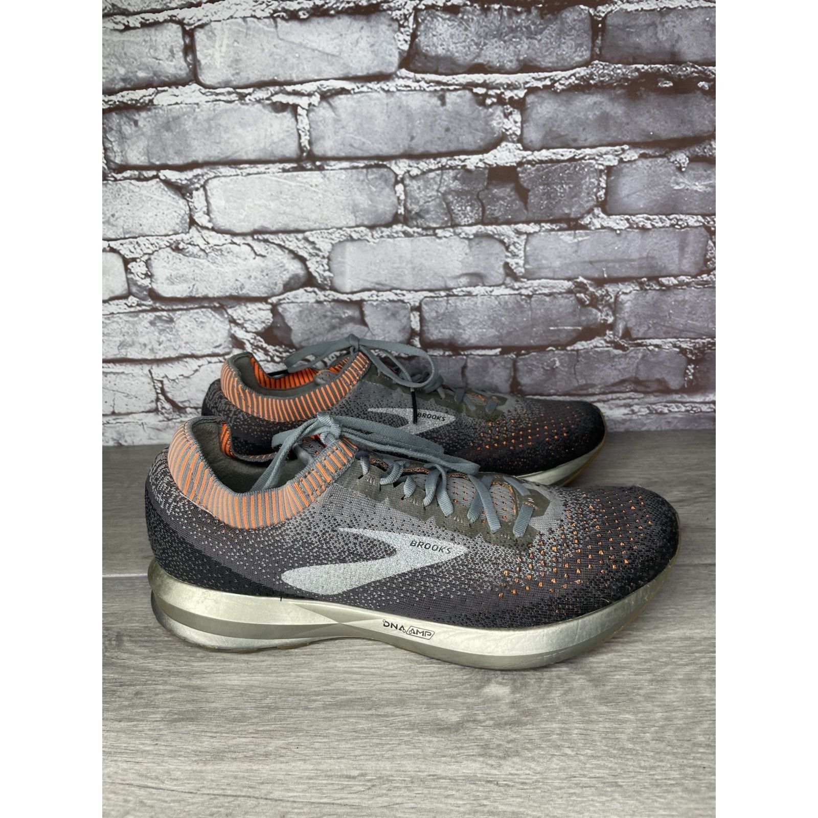 Brooks Brooks Levitate 2 1102901D026 Mens Size 11.5D Gray Orange At Size US 11.5 / EU 44-45 - 5 Thumbnail