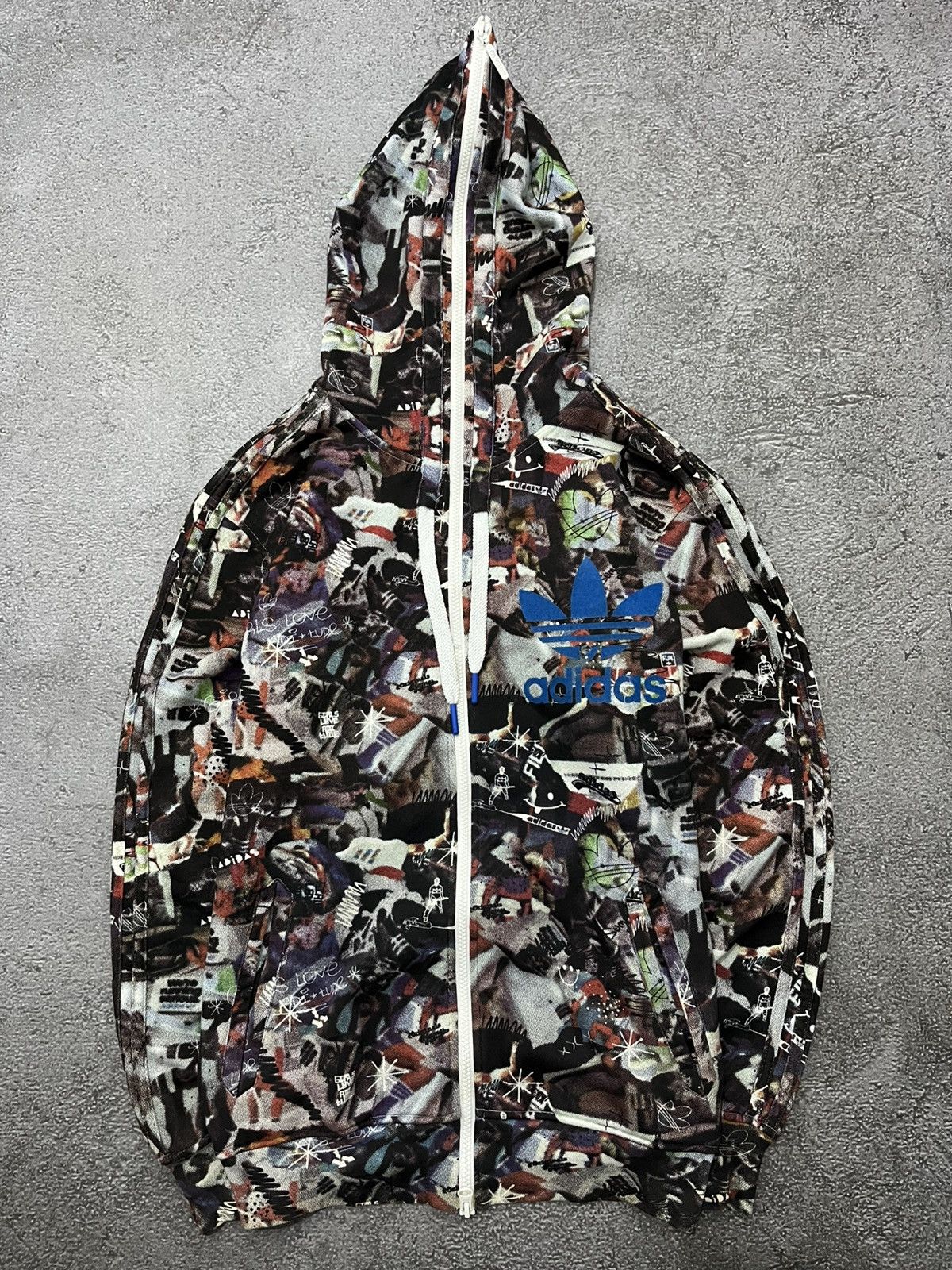 Adidas Rare Adidas Fullprint aop Full Face Zip Hoodie Size US M / EU 48-50 / 2 - 1 Thumbnail