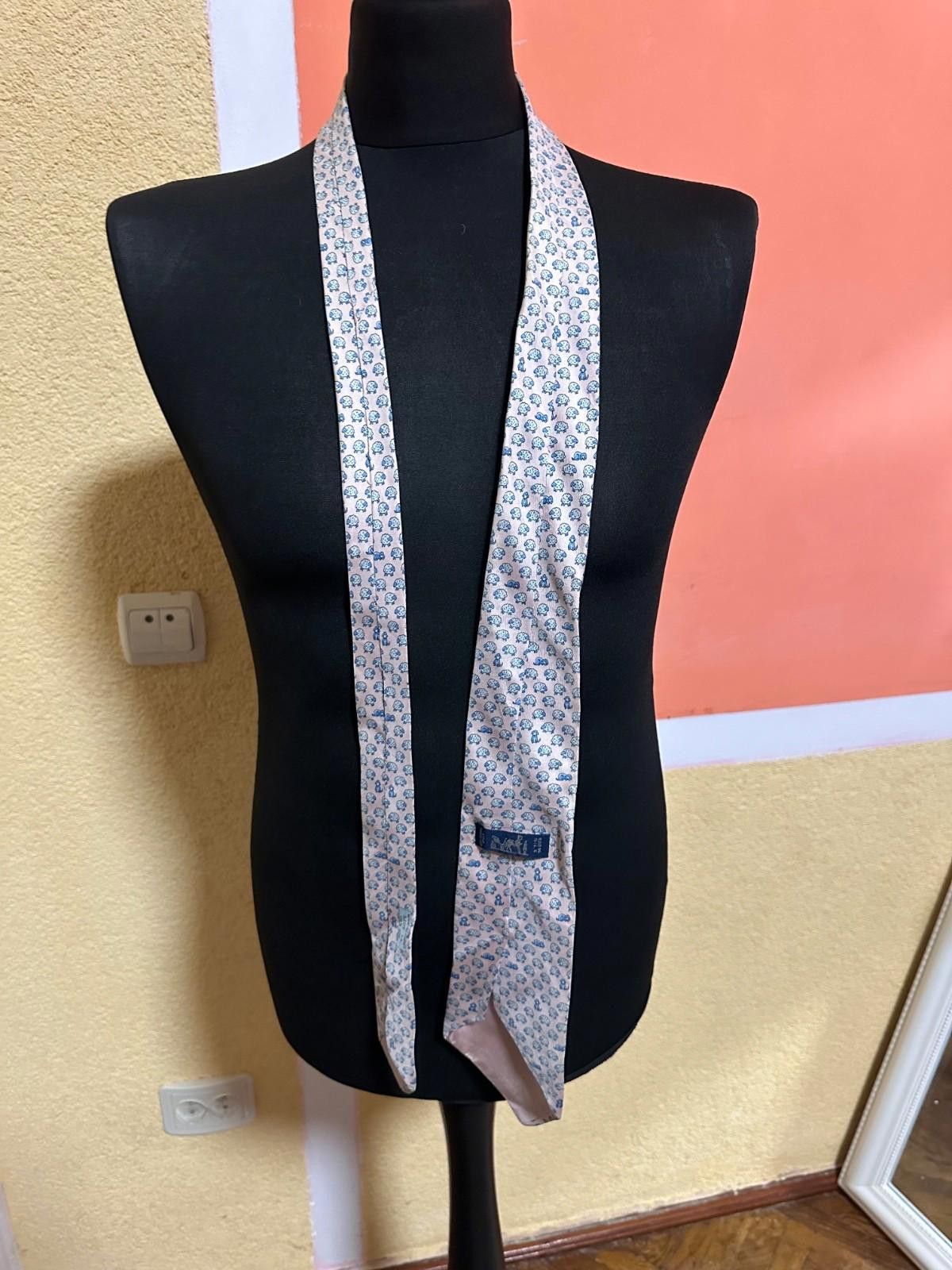 Hermes Hermes Tie Pink Silk Size ONE SIZE - 4 Thumbnail
