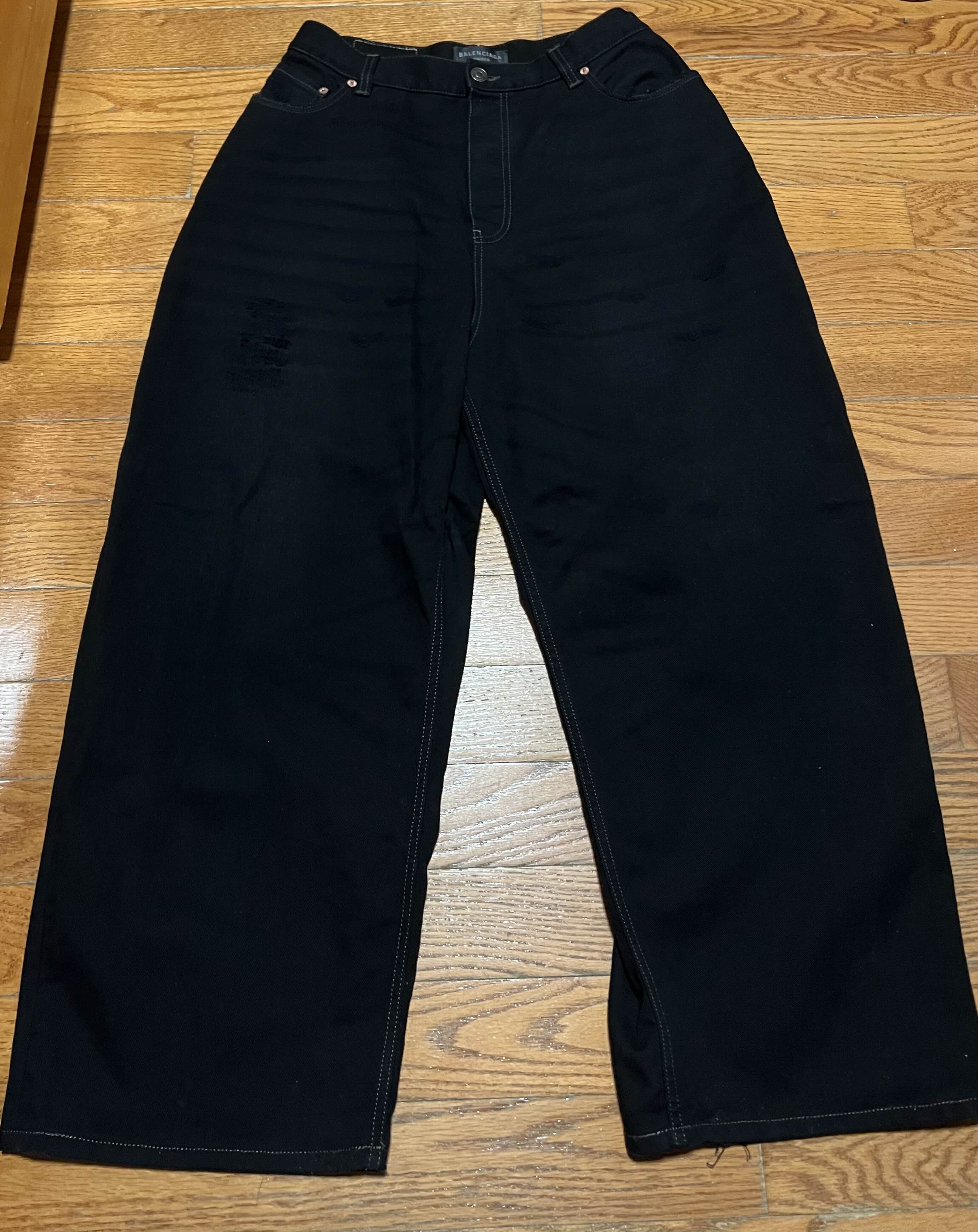 Men's Baggy Pants in Black | Balenciaga US