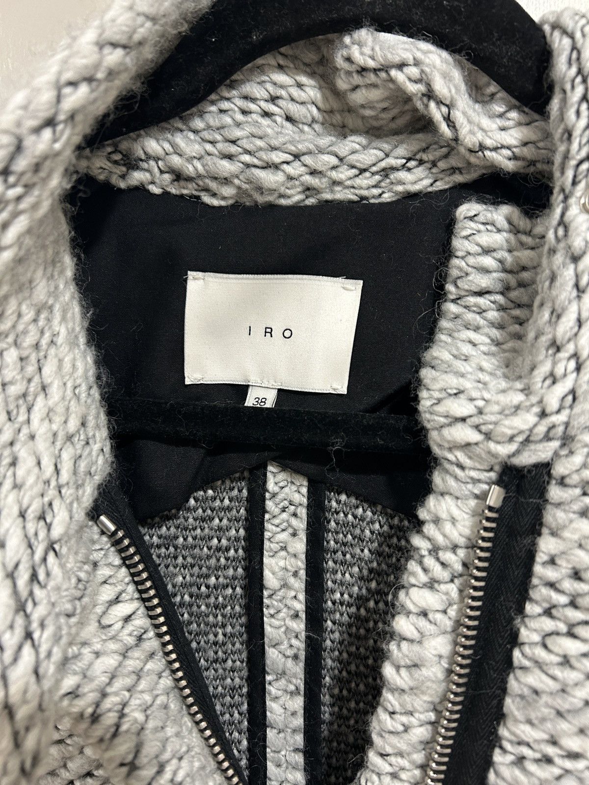 Iro IRO Womens Wool Long Sleeve Zipped Jacket Gray Size 38 Size S / US 4 / IT 40 - 7 Thumbnail