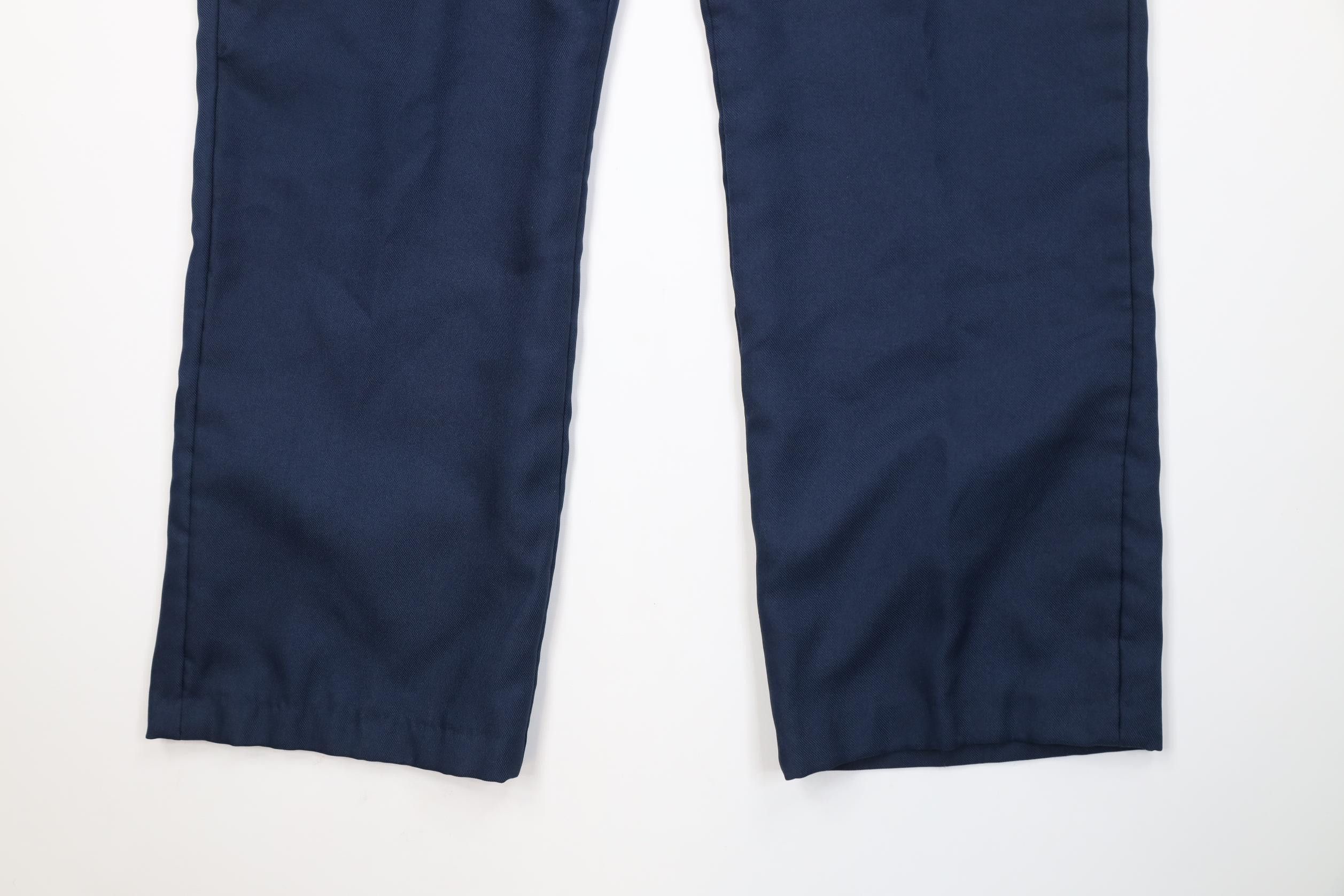 Vintage Vintage 70s Streetwear Lined Knit Wide Leg Chino Pants Blue Size US 36 / EU 52 - 5 Thumbnail