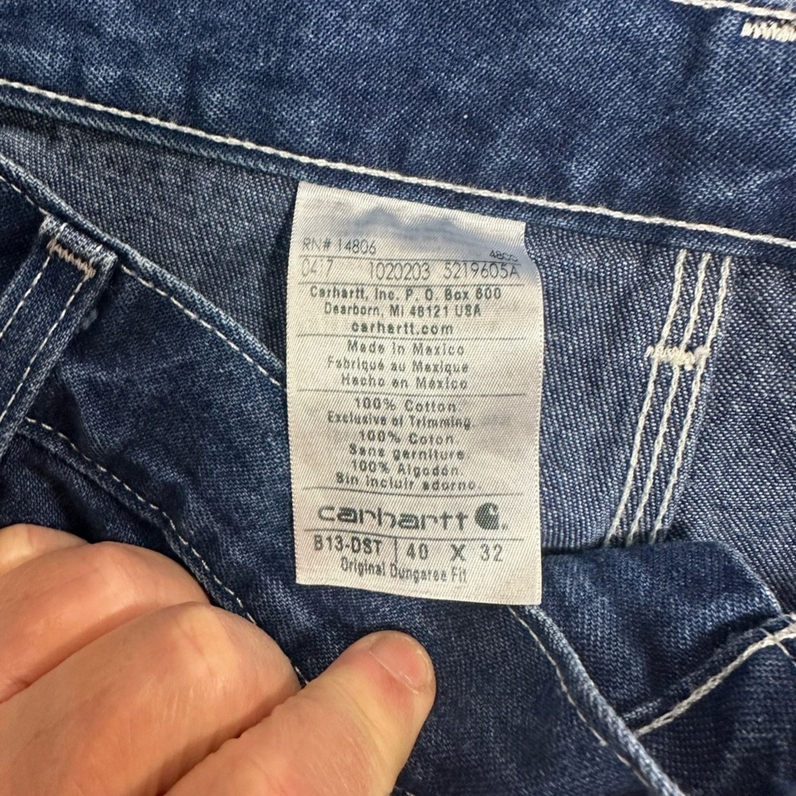 Carhartt Carhartt Men's Blue Jeans Size US 40 / EU 56 - 2 Thumbnail