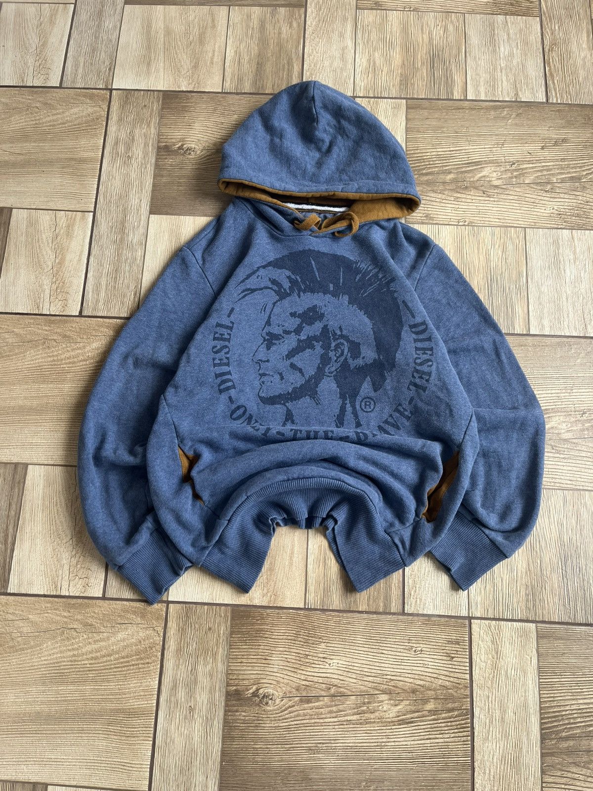 Diesel Designer Diesel Only The Brave Big Logo Hoodie Avant-Garde Size US M / EU 48-50 / 2 - 1 Thumbnail