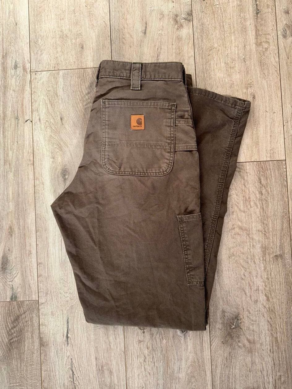 Carhartt × Vintage RARE vintage Carhartt hard cotton work pants Y2K Size US 32 / EU 48 - 1 Thumbnail