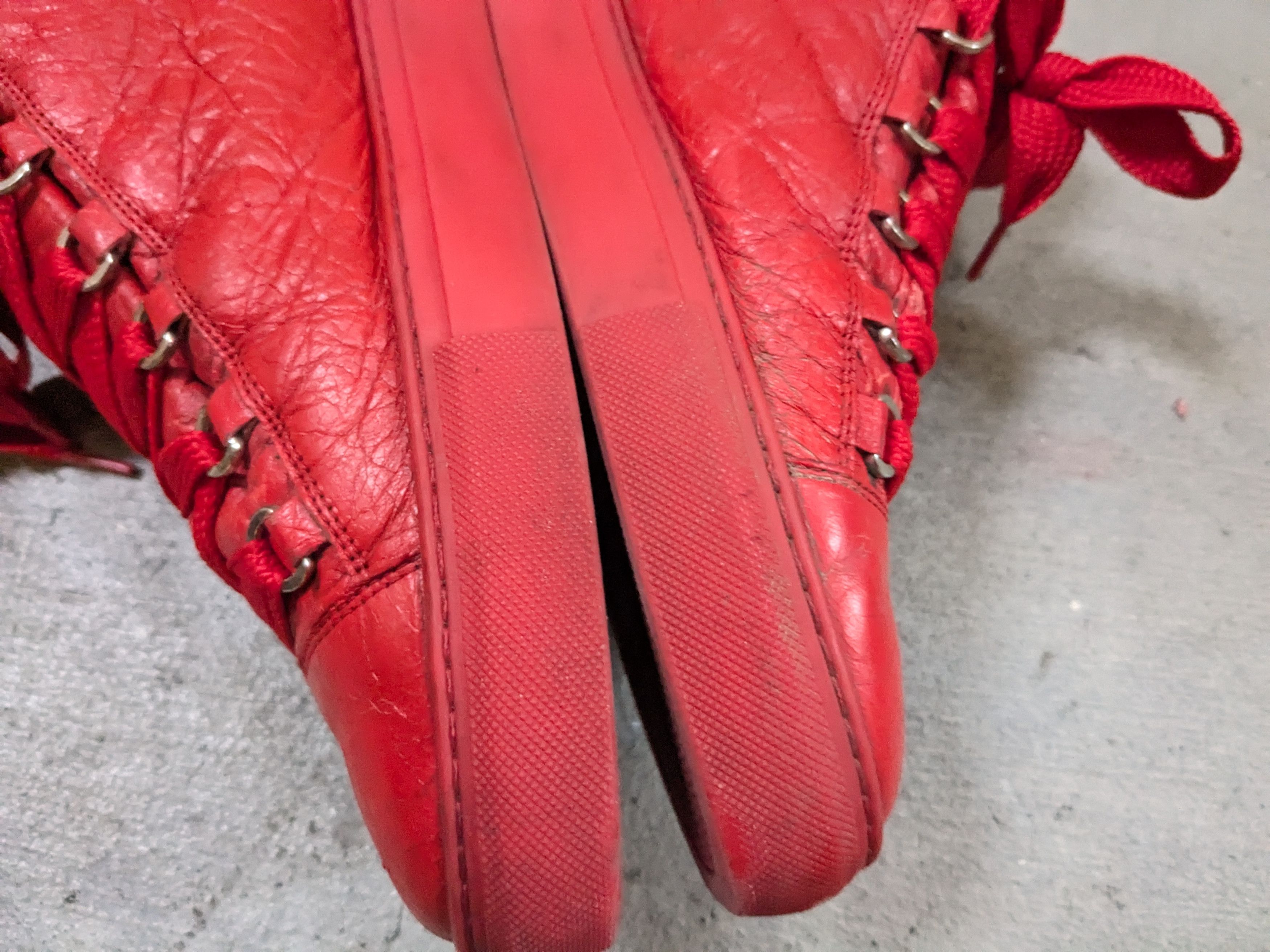 Balenciaga Balenciaga Arena Red 11 Leather High Tops Size US 11 / EU 44 - 11 Thumbnail