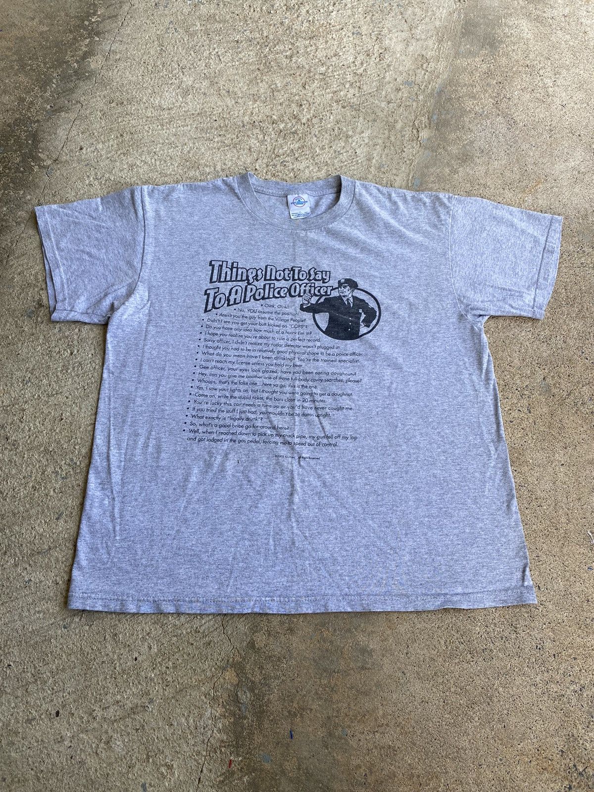 Japanese Brand × Vintage Vintage Y2K Funny Saying Not to Say Police Shirt Size US L / EU 52-54 / 3 - 1 Thumbnail