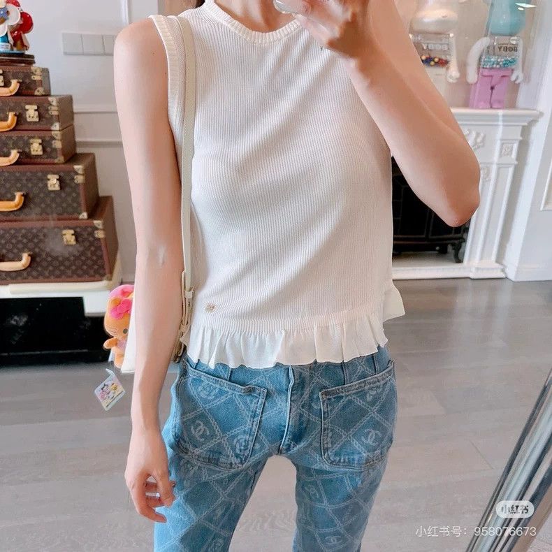 Chanel Chanel White lace sleeveless vest Size XS / US 0-2 / IT 36-38 - 8 Thumbnail