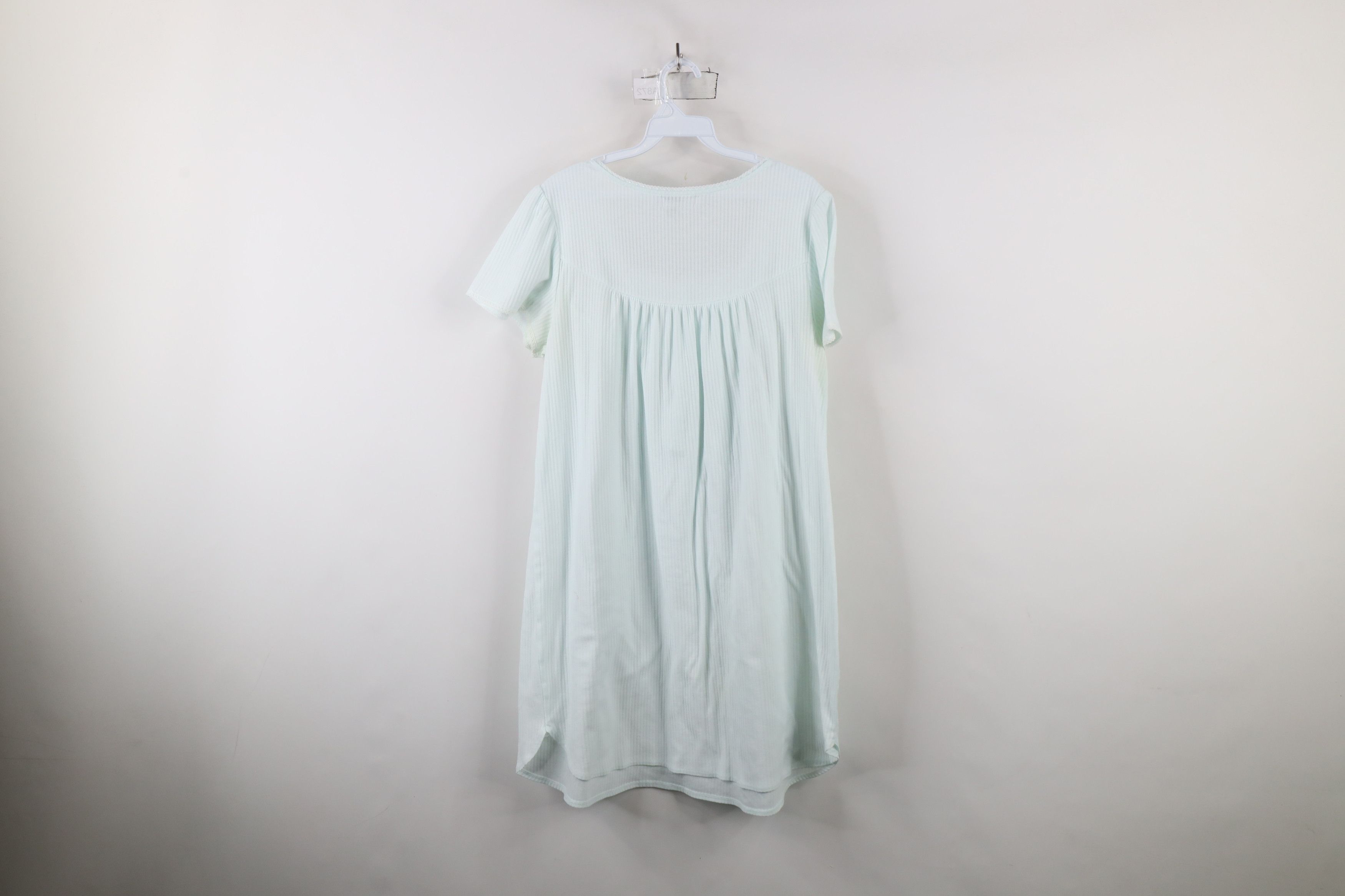Vintage Vintage 90s Miss Elaine Ruffled Ribbed Knit Night Gown Shirt Size M / US 6-8 / IT 42-44 - 13 Thumbnail