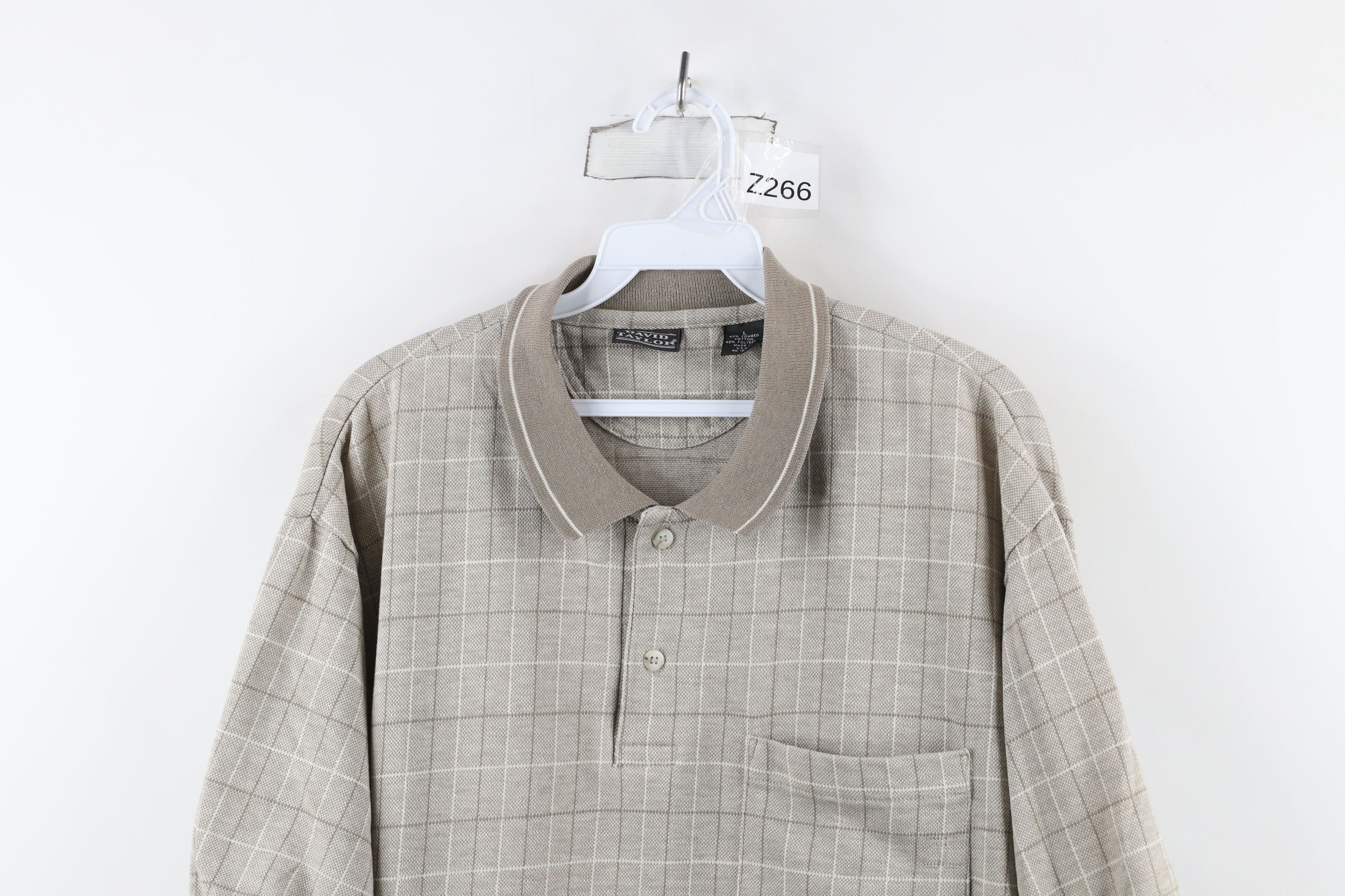 Vintage Vintage 90s Streetwear Knit Collared Golf Polo Shirt Plaid Size US L / EU 52-54 / 3 - 2 Thumbnail