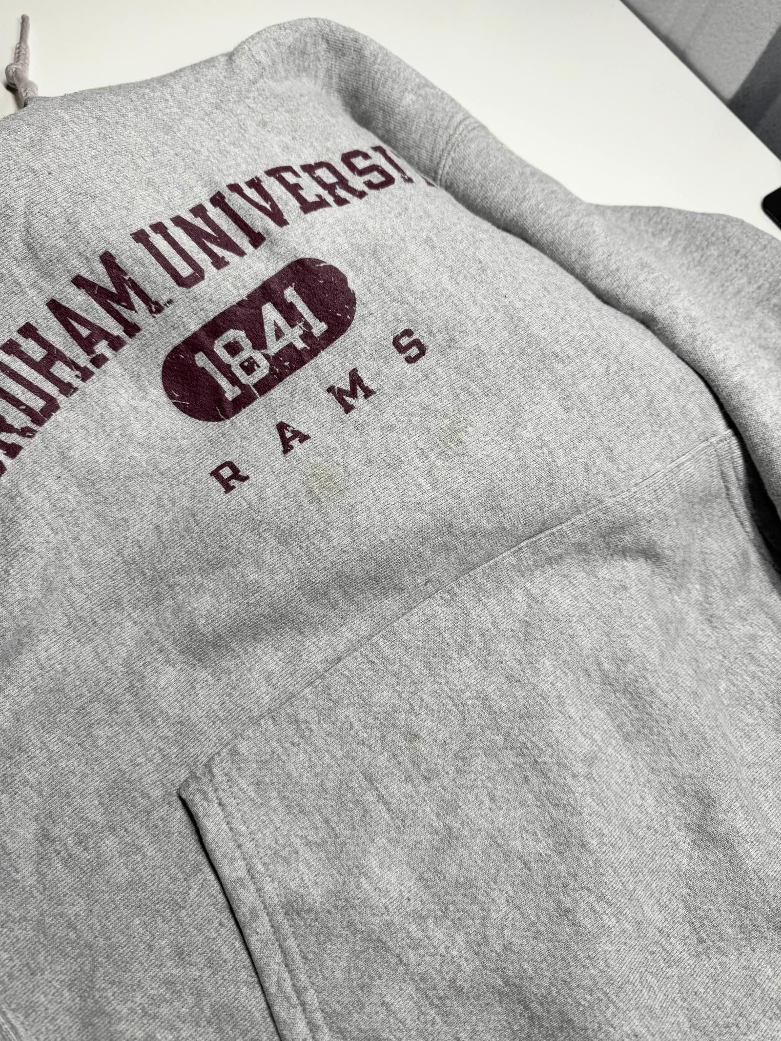 Champion Vintage Fordham University Rams Hoodie Grey Medium Size US M / EU 48-50 / 2 - 3 Thumbnail