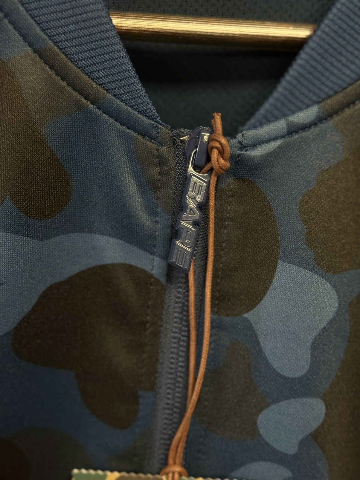Bape Bape Camo Blue Tape Jersey Zip Up Jacket Size Large (NEW) Size US L / EU 52-54 / 3 - 9 Thumbnail
