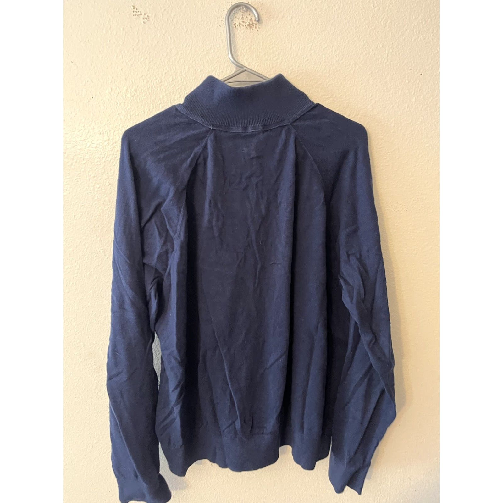 Gap VINTAGE Gap Sweater Mens 2XL 1/4 Zip Cotton Long Sleeve Mock Neck Blue Logo Zipper Pullover Size US XXL / EU 58 / 5 - 2 Thumbnail