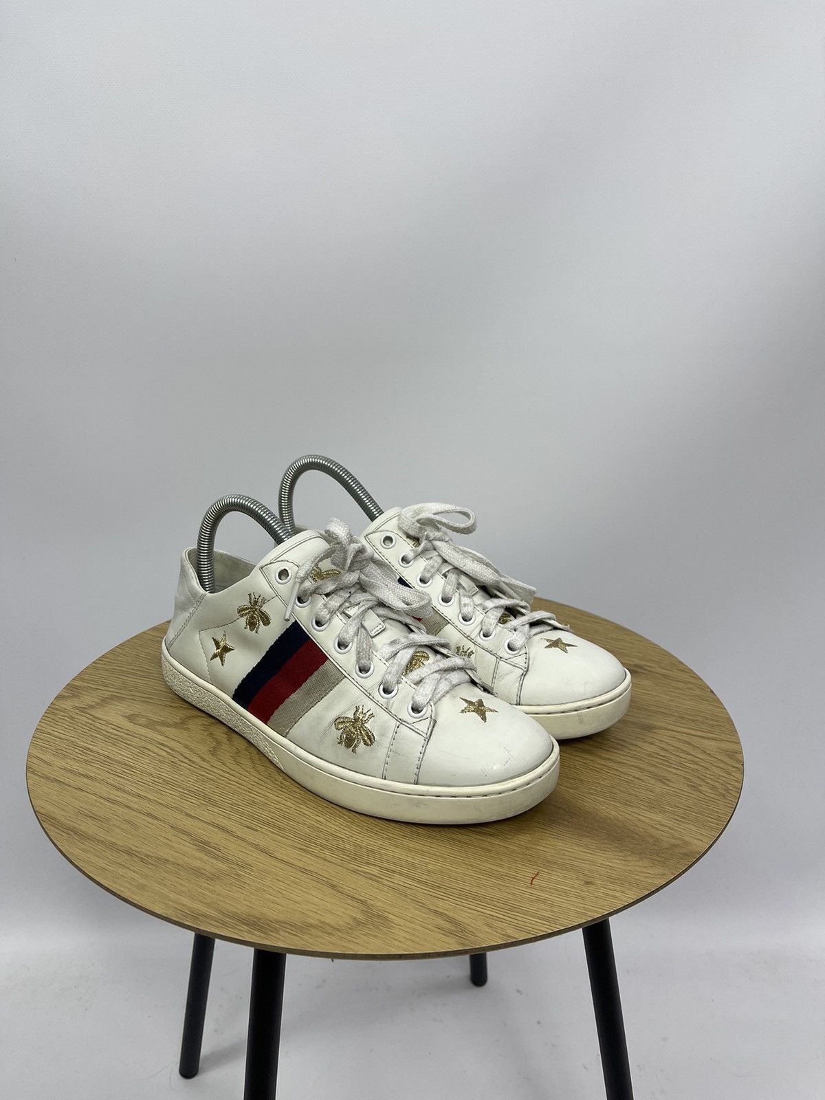 Gucci Gucci Sylvie Women's Sneakers 37 Multicolor Web Ace Stars Size US 7 / IT 37 - 1 Thumbnail