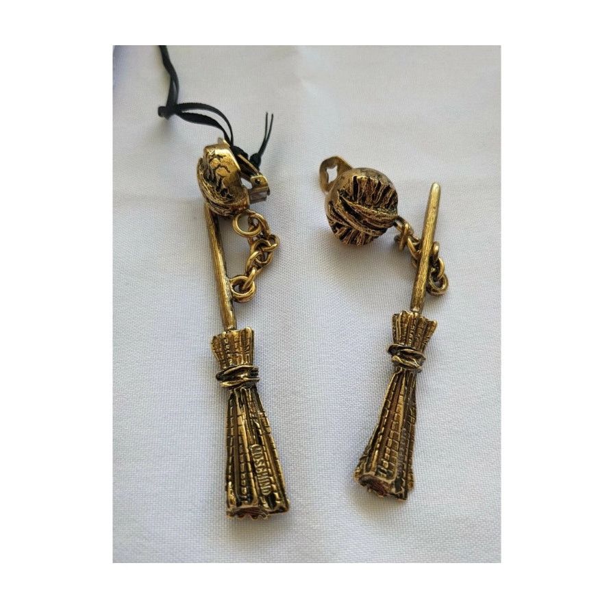 Moschino SS20 Moschino Couture Jeremy Scott BROOM CLIP ON EARRINGS Size ONE SIZE - 3 Thumbnail