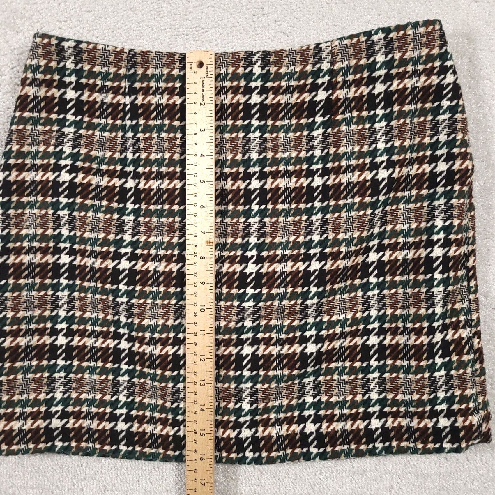 H&M H&M Mini Skirt Women's 10 Multi-color Knit Poly Wool Blend Short Lined Zip Skirt Mens? Size 32" / US 10 / IT 46 - 6 Thumbnail
