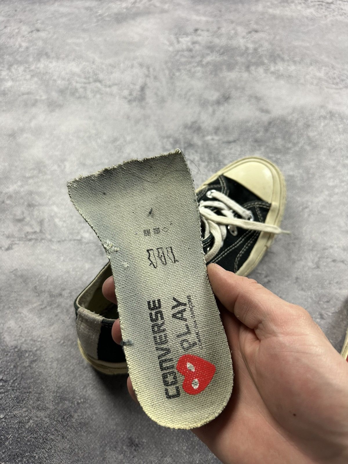 Comme des Garcons PLAY × Converse Comme des Garcons Converse Play Black Low Top Sneakers Size US 6 / IT 36 - 24 Thumbnail