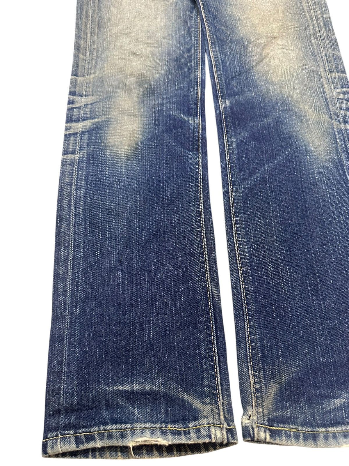 Japanese Brand Lee 101 Vintage Distressed Loose Jeans Striked and Faded Size US 30 / EU 46 - 7 Thumbnail