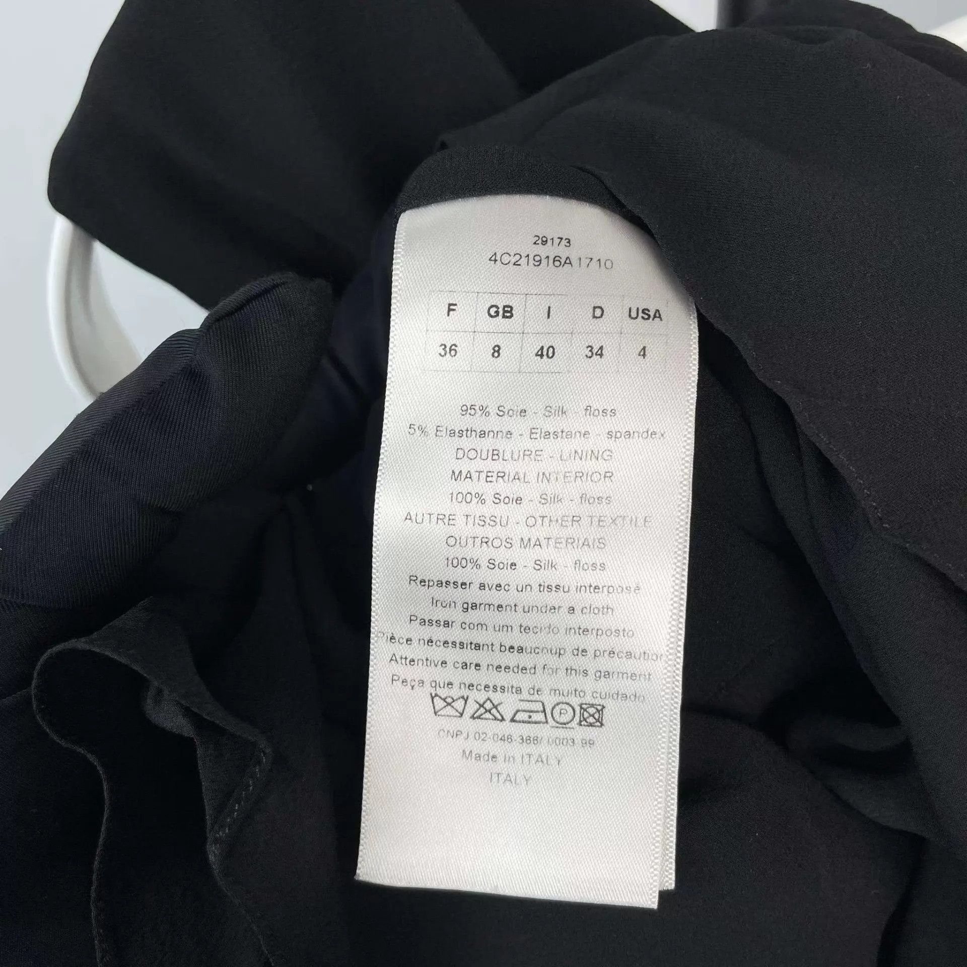 Dior Dior Women's 95 New Black Long Dress 36 Size XS / US 0-2 / IT 36-38 - 4 Thumbnail