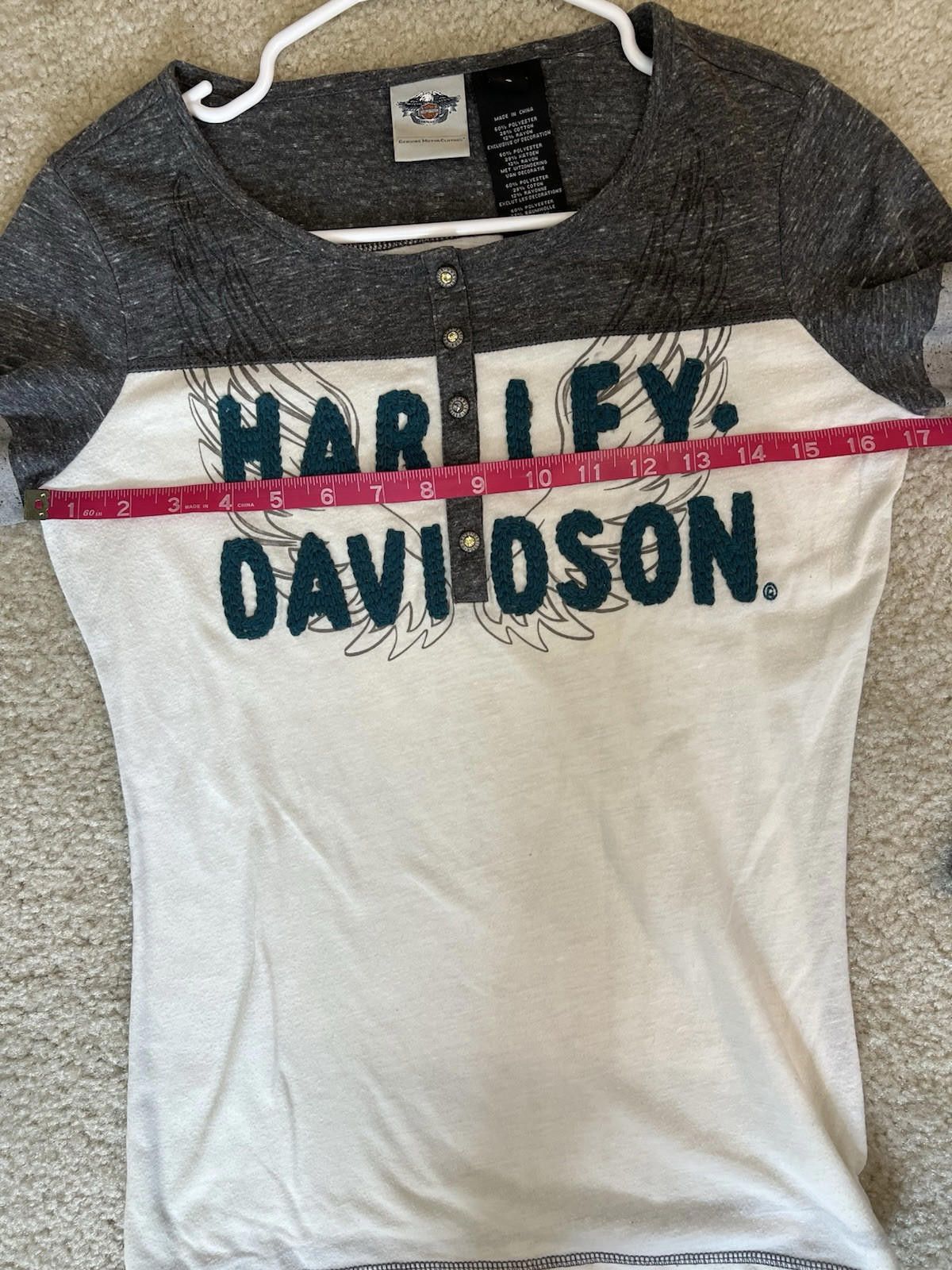 Harley Davidson Harley Davidson Gray & Beige Embellished Long sleeve S Size S / US 4 / IT 40 - 4 Thumbnail