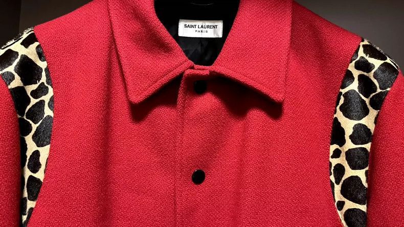 Saint Laurent Paris Saint Laurent Red Leopard Bomber Jacket- Size US M / EU 48-50 / 2 - 4 Thumbnail