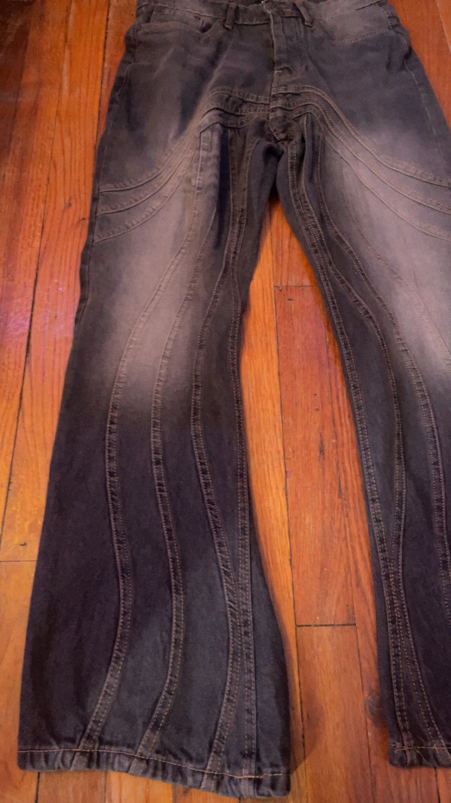 Jean RELAXED RIGID FLARE TINTED PANELED JEANS Size US 30 / EU 46 - 3 Thumbnail