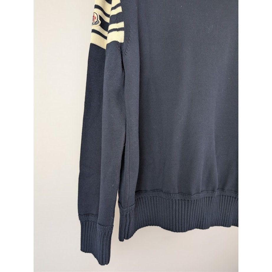 Moncler o1rshd1 Girocollo Tricot Sweater in Navy Size US XXL / EU 58 / 5 - 13 Thumbnail