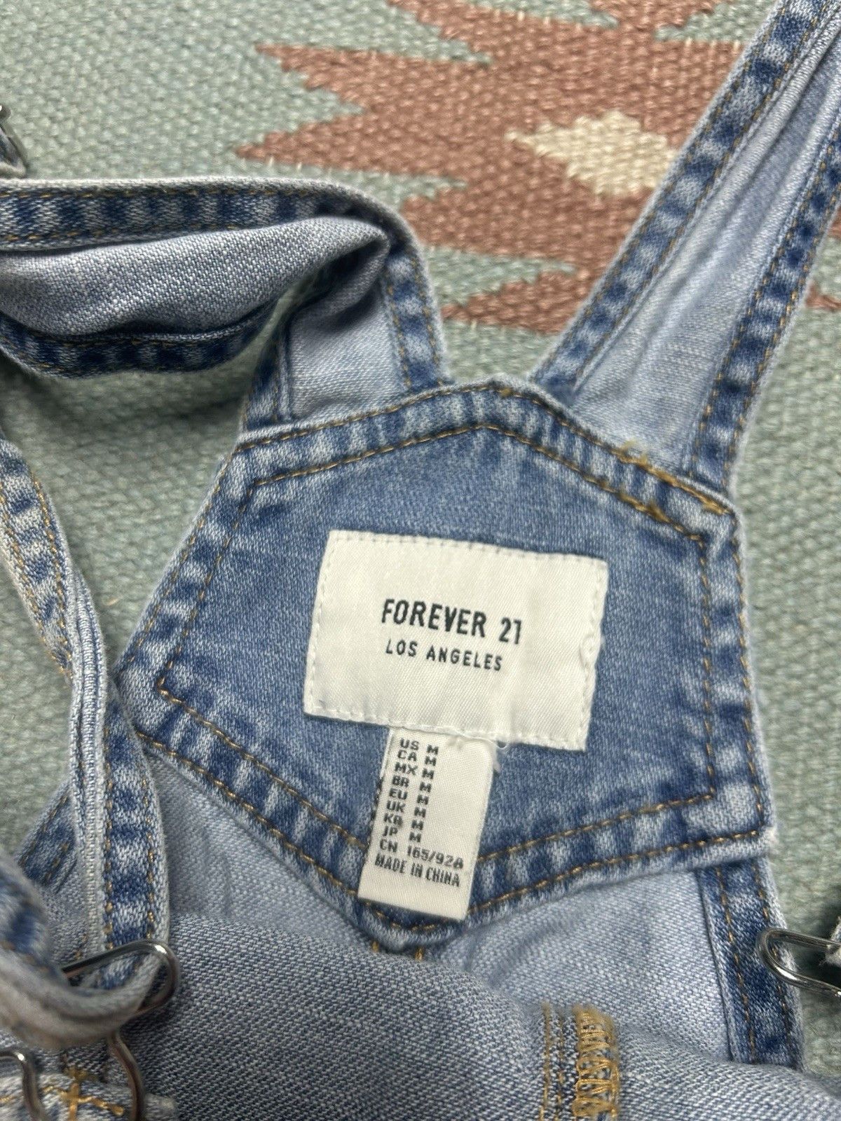 Forever 21 Forever 21 denim shortalls overalls skirt dress jumper M Size 32" / US 10 / IT 46 - 5 Thumbnail