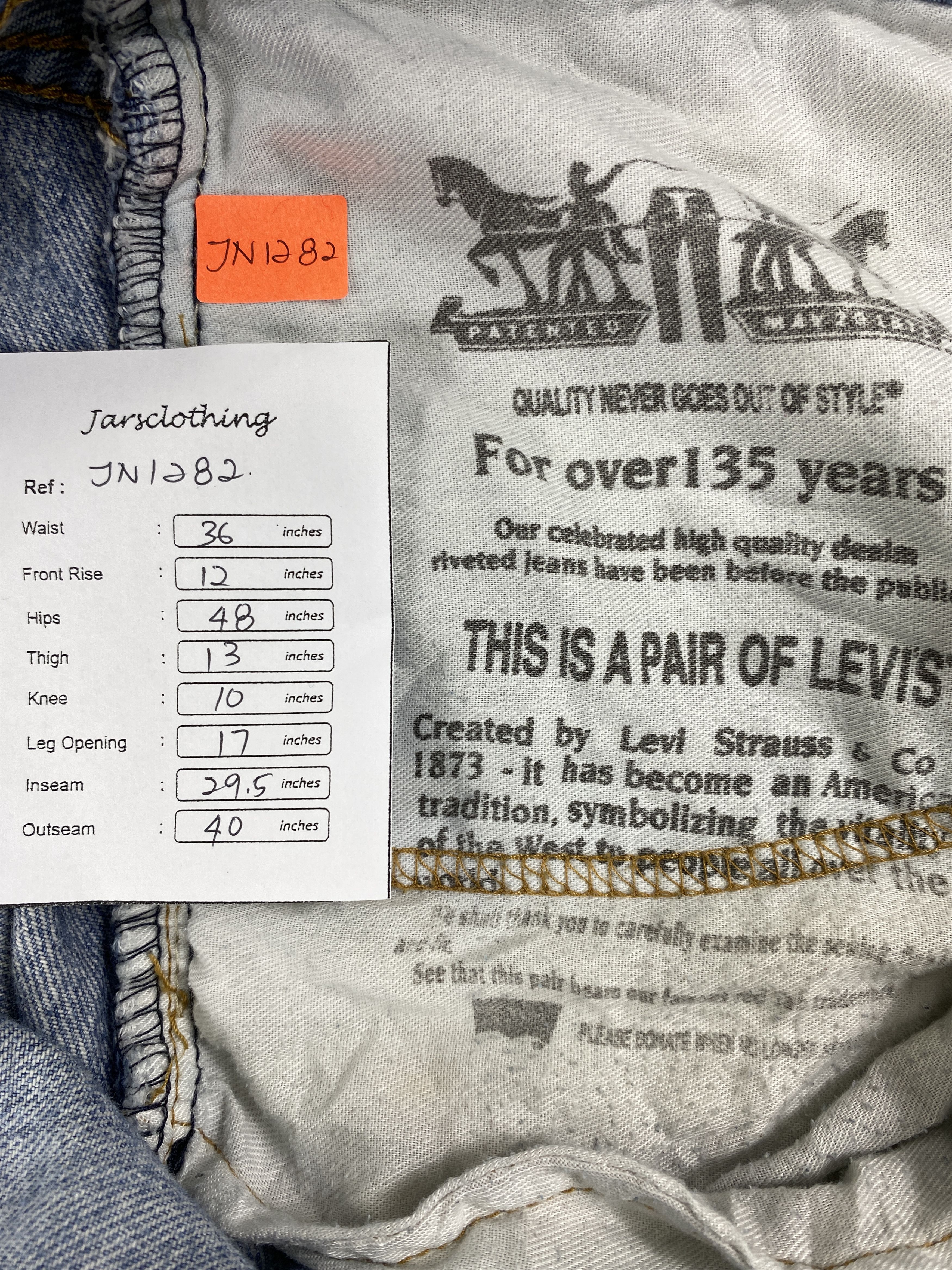 Levi's Mid Blue Vintage Levi's 505 Jeans 36x29.5 Denim -JN1282 Size US 36 / EU 52 - 8 Thumbnail